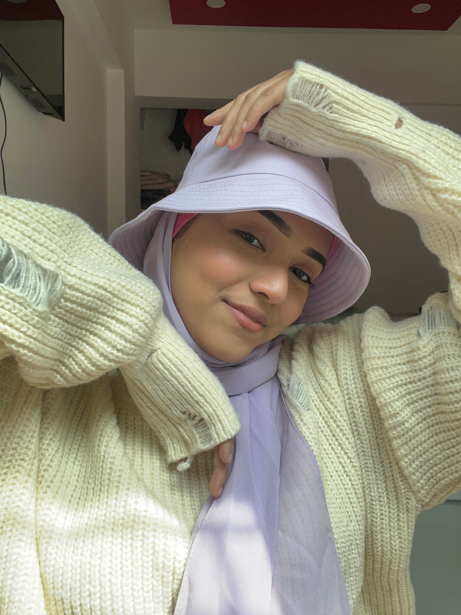 how to wear bucket hat with hijab