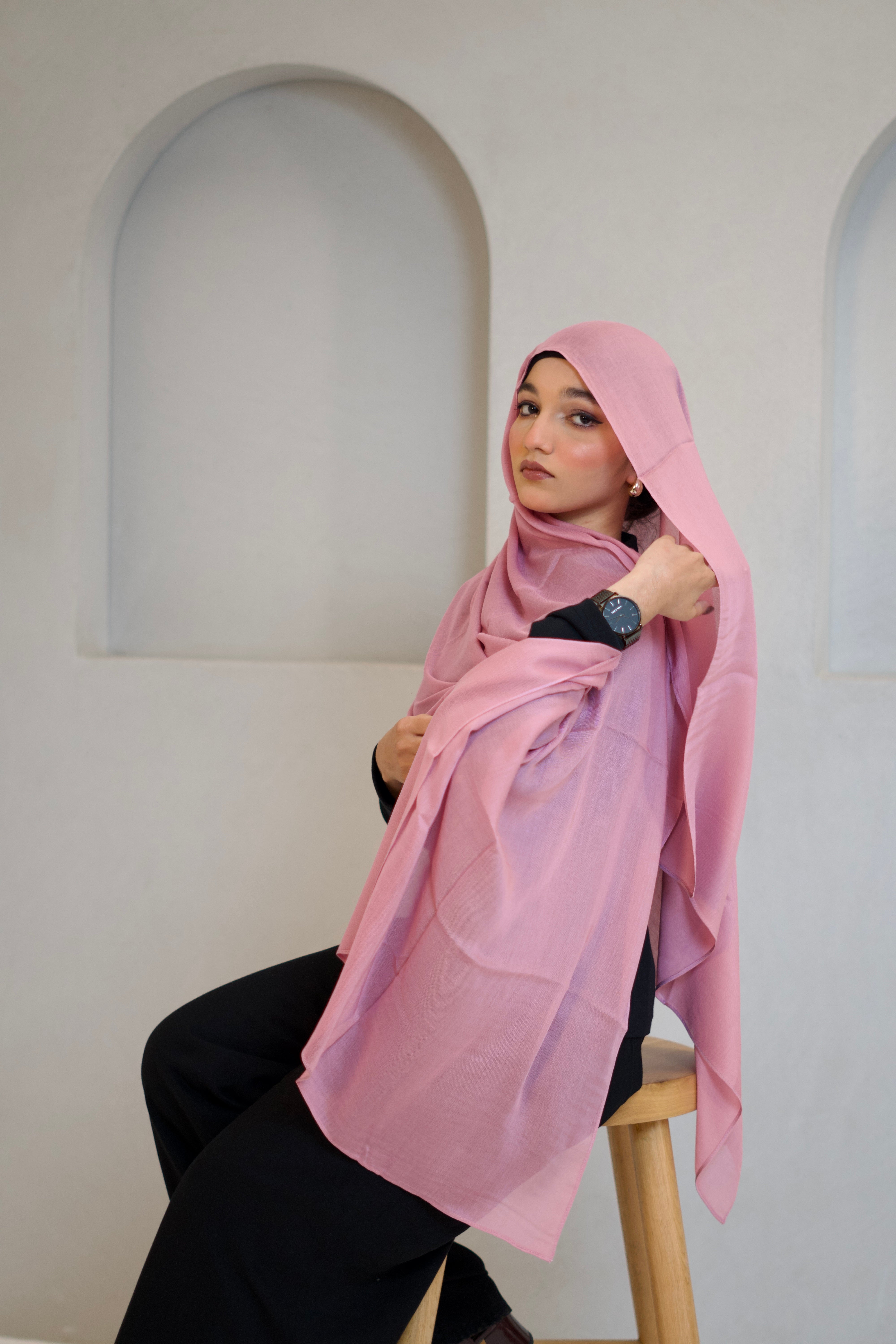 Modal Hijab #35 Barbie Pink