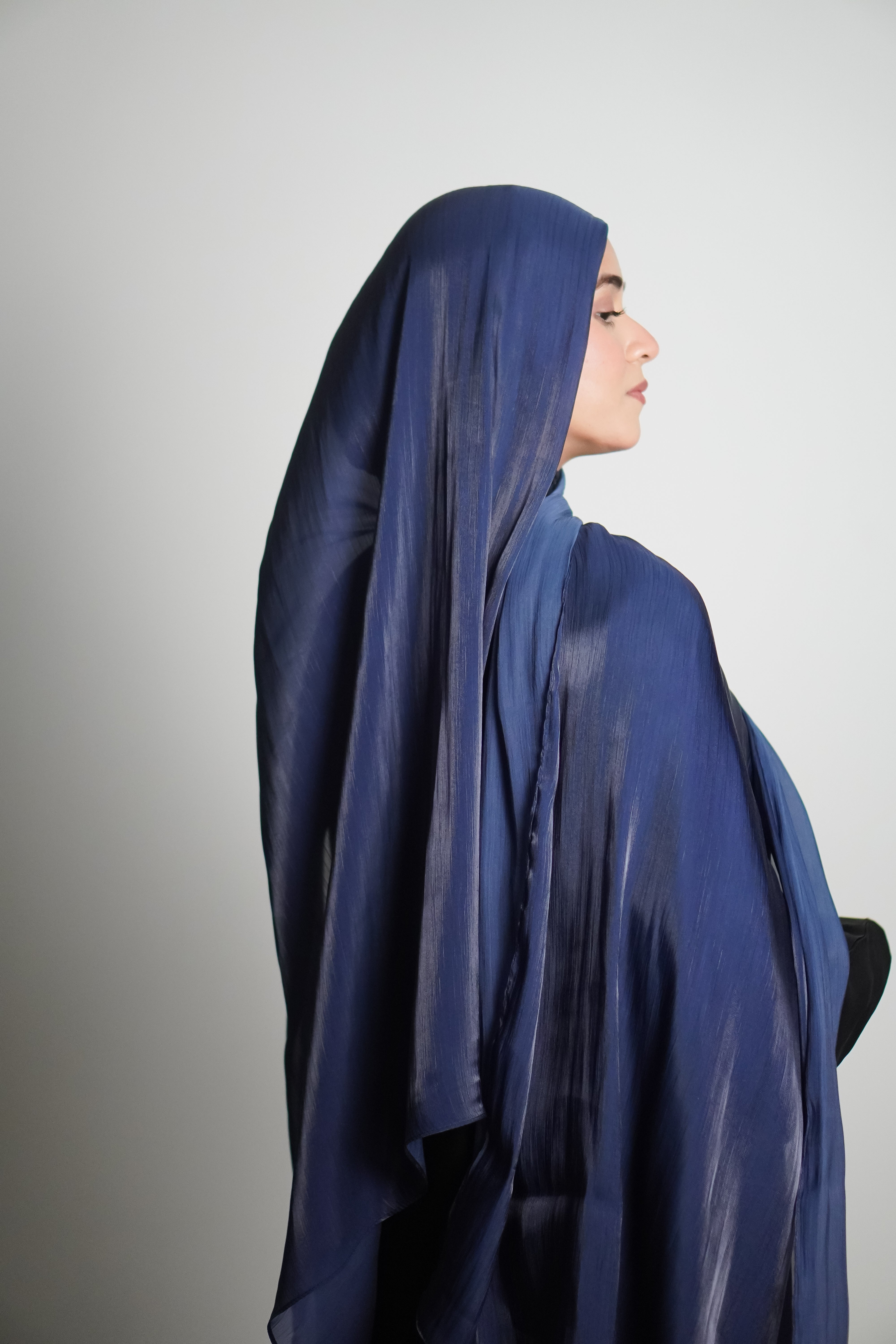 Premium Organza Hijab - Royal Blue