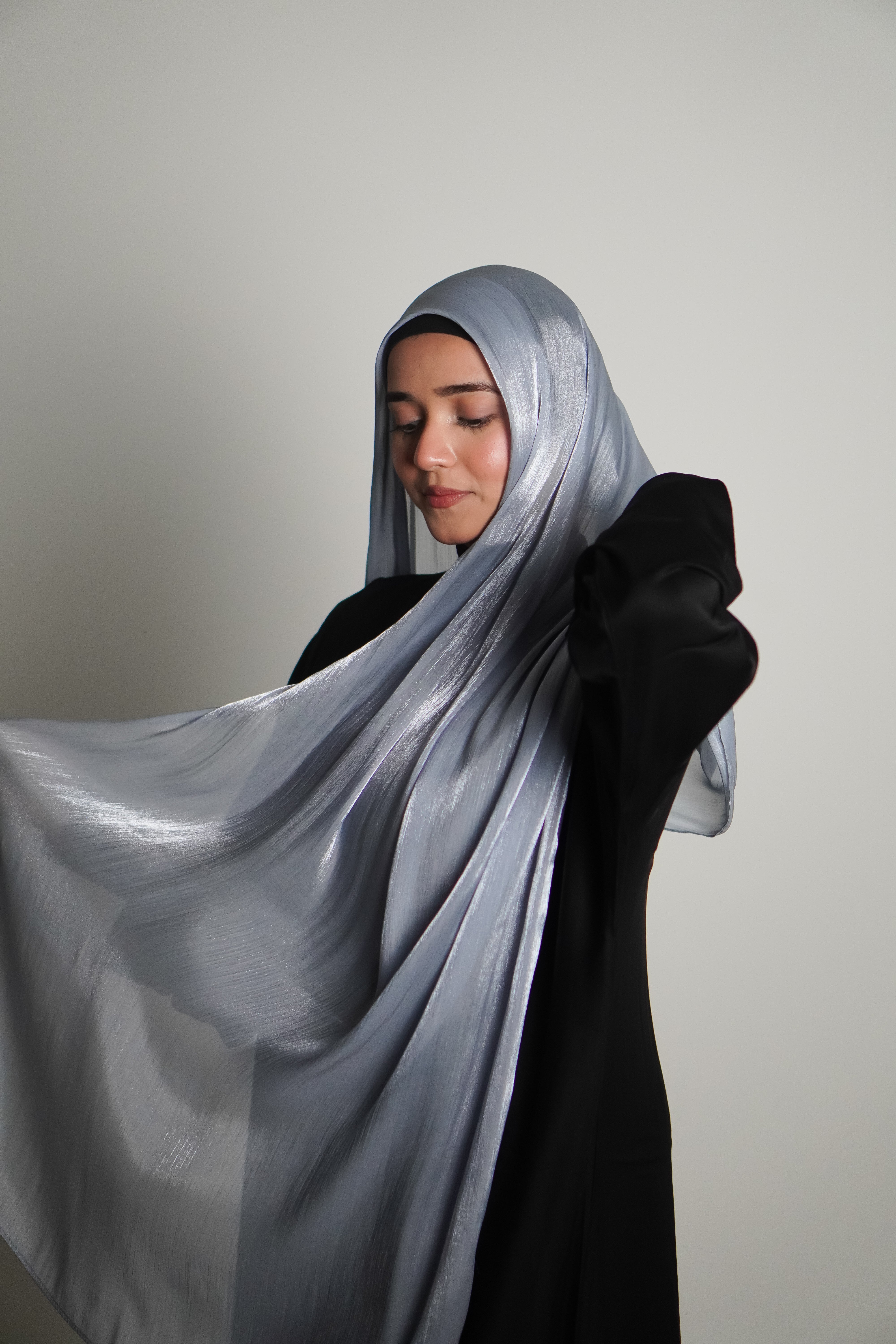 Premium Organza Hijab - Baby Blue