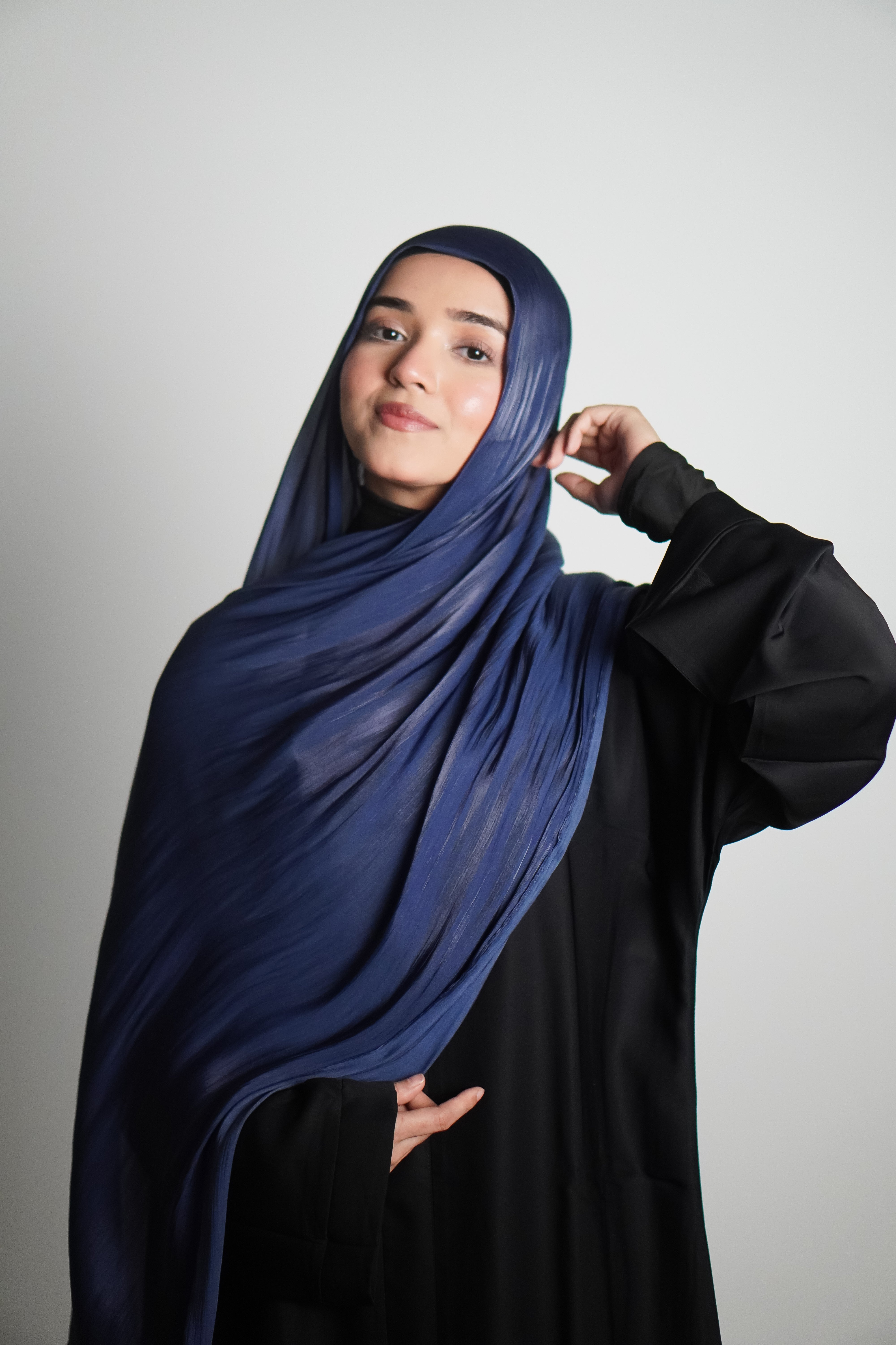 Premium Organza Hijab - Royal Blue