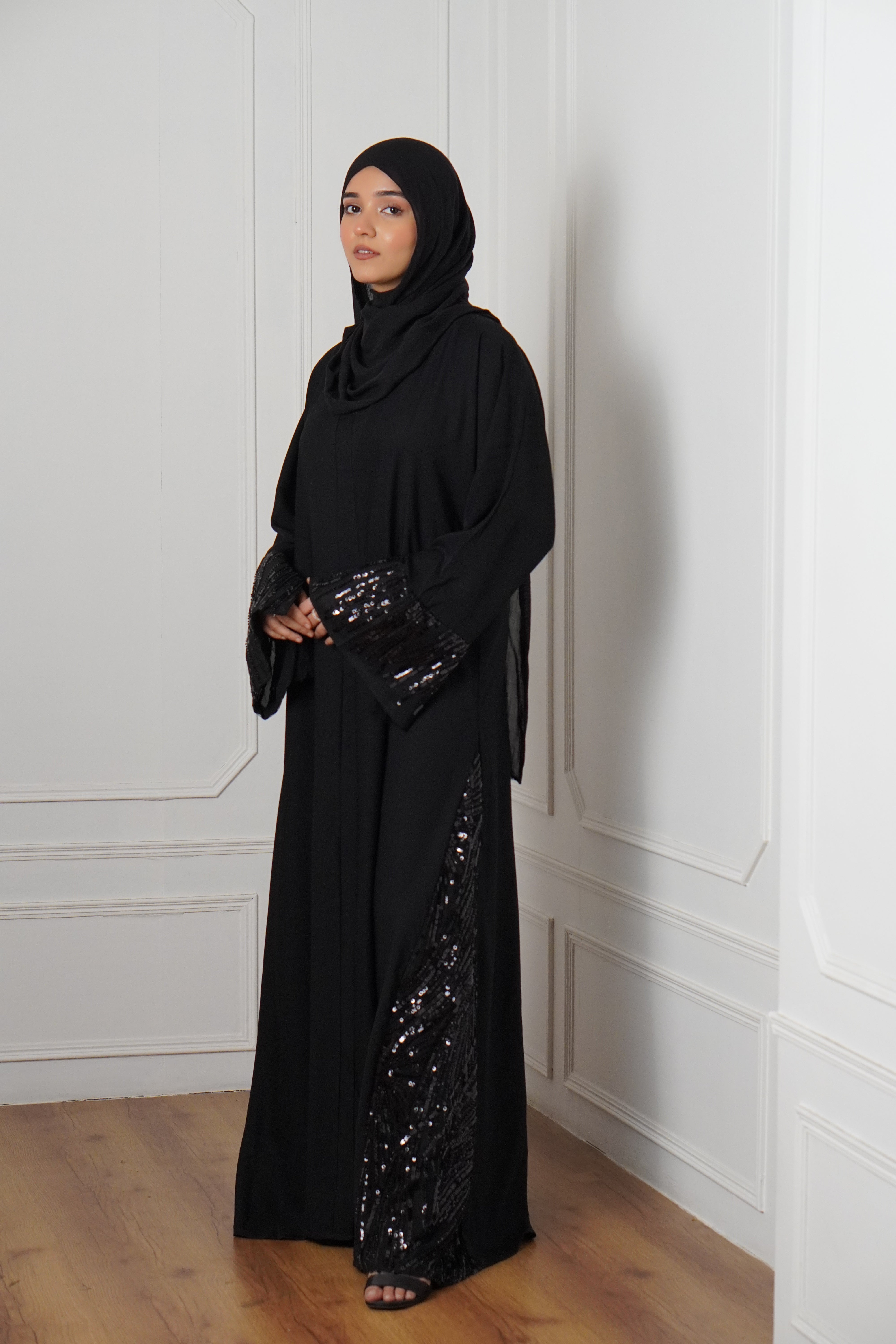 Black Sequin Abayah