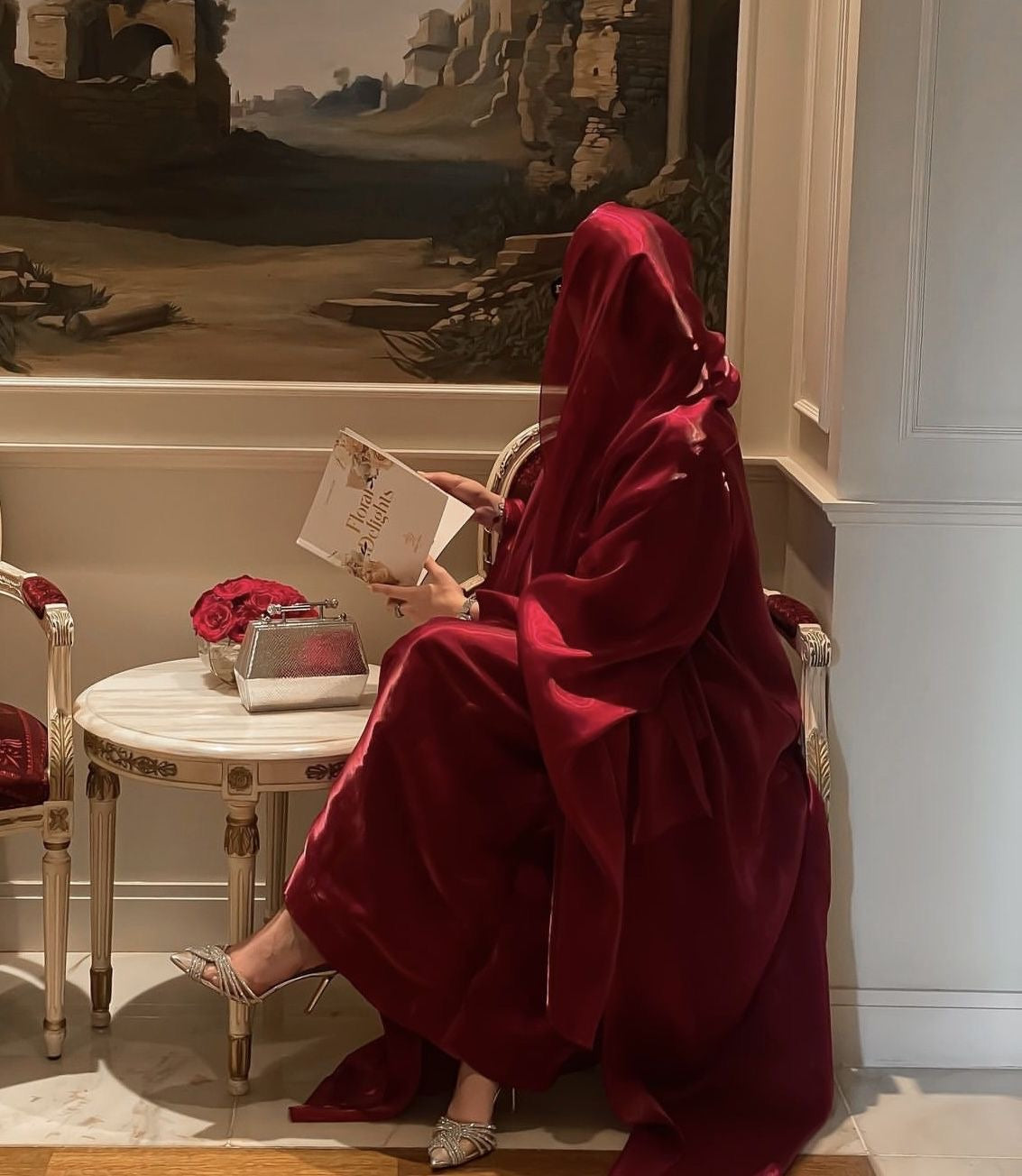 KHALEEJI ABAYAH - CHERRY MAROON
