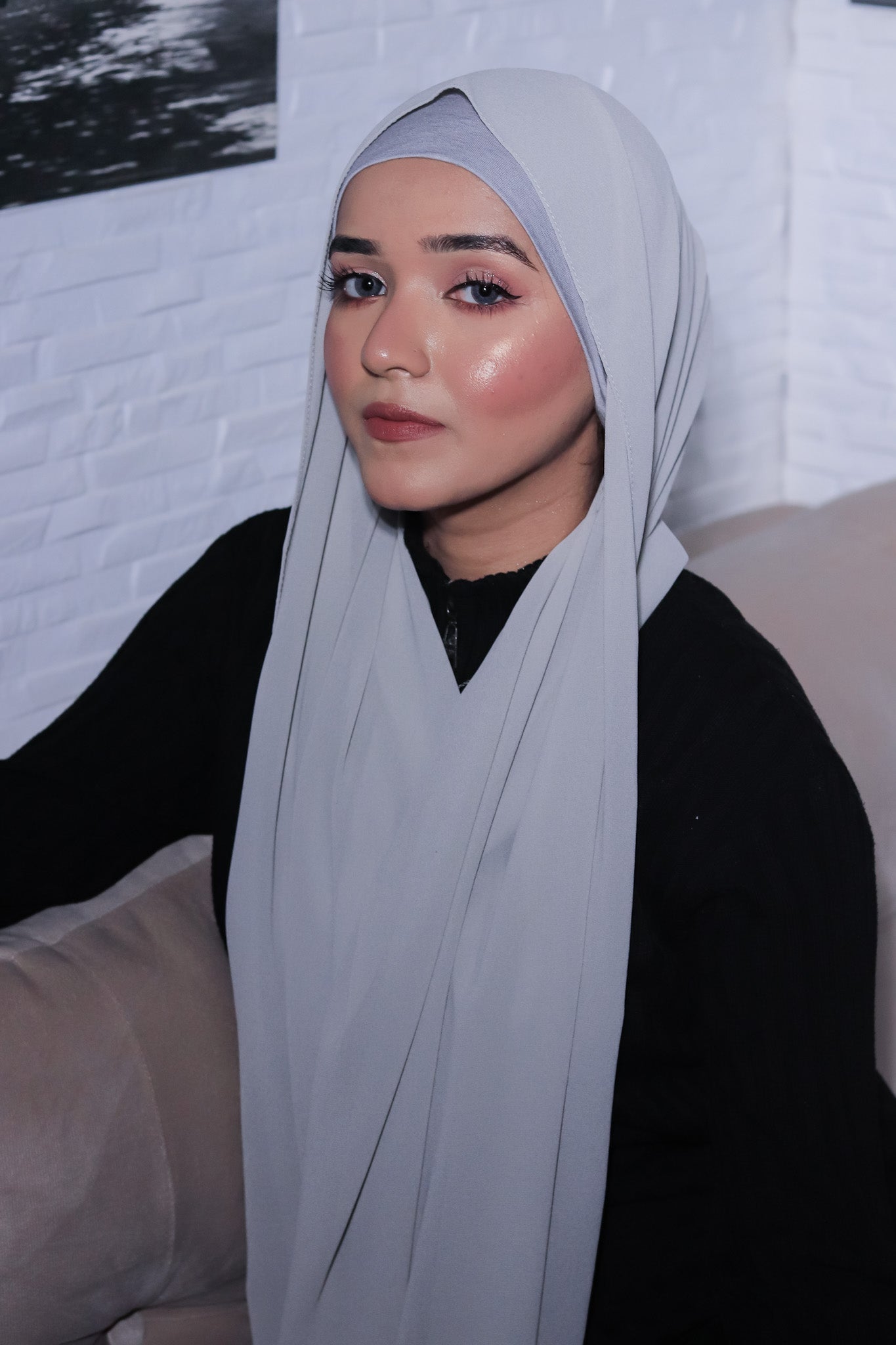 Matching Hijab Set - Grey
