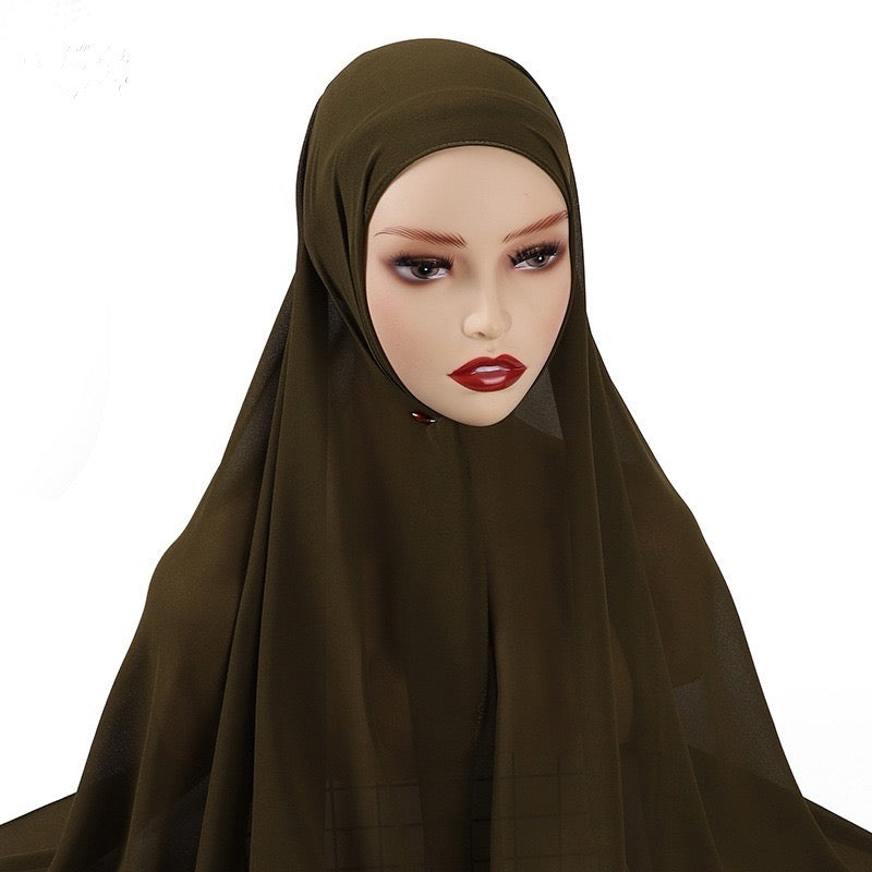 Instant Hijab - Olive Green