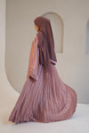 PLEATED ABAYAH - PINK