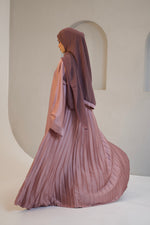 PLEATED ABAYAH - PINK