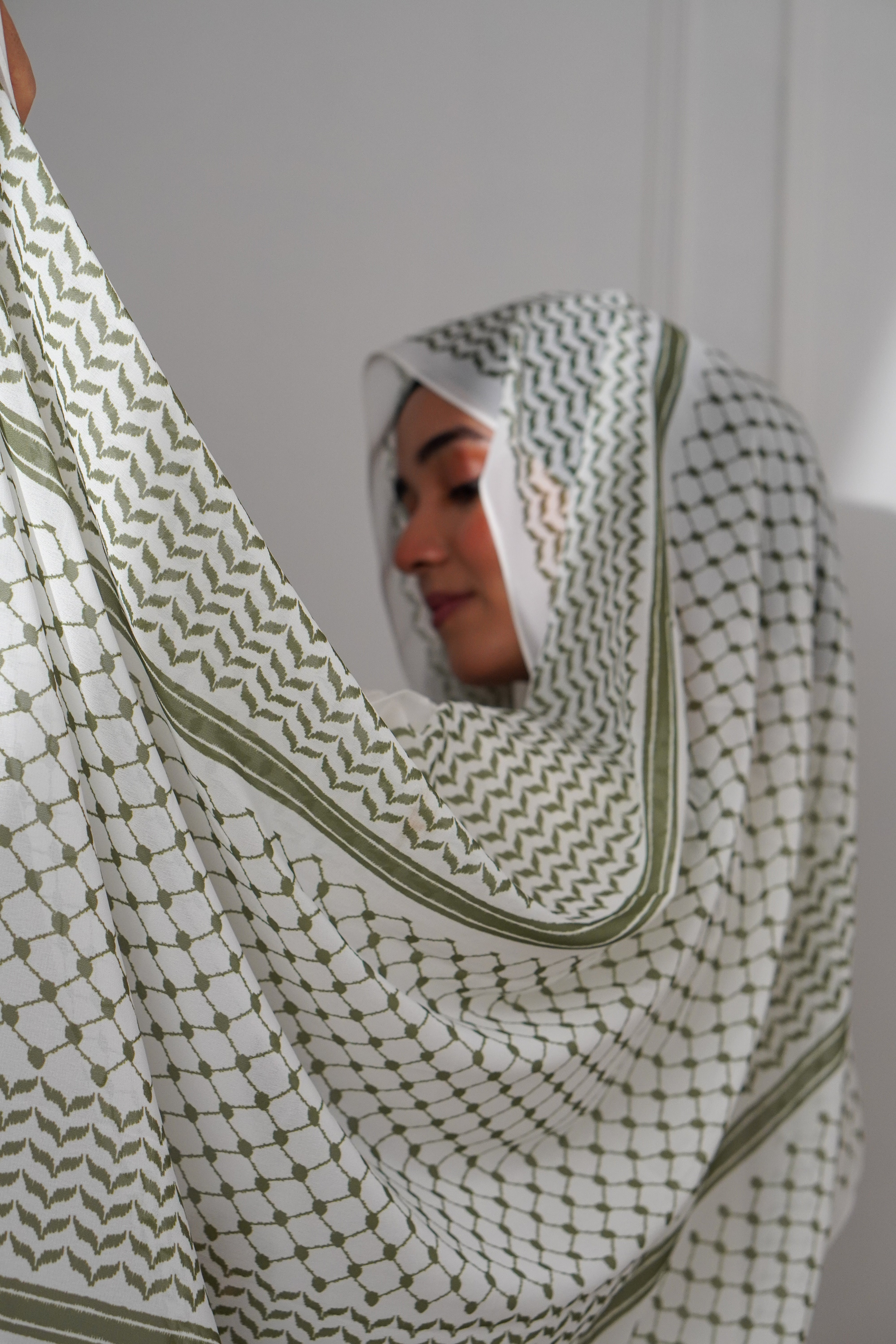 Keffiyeh Hijab - Green