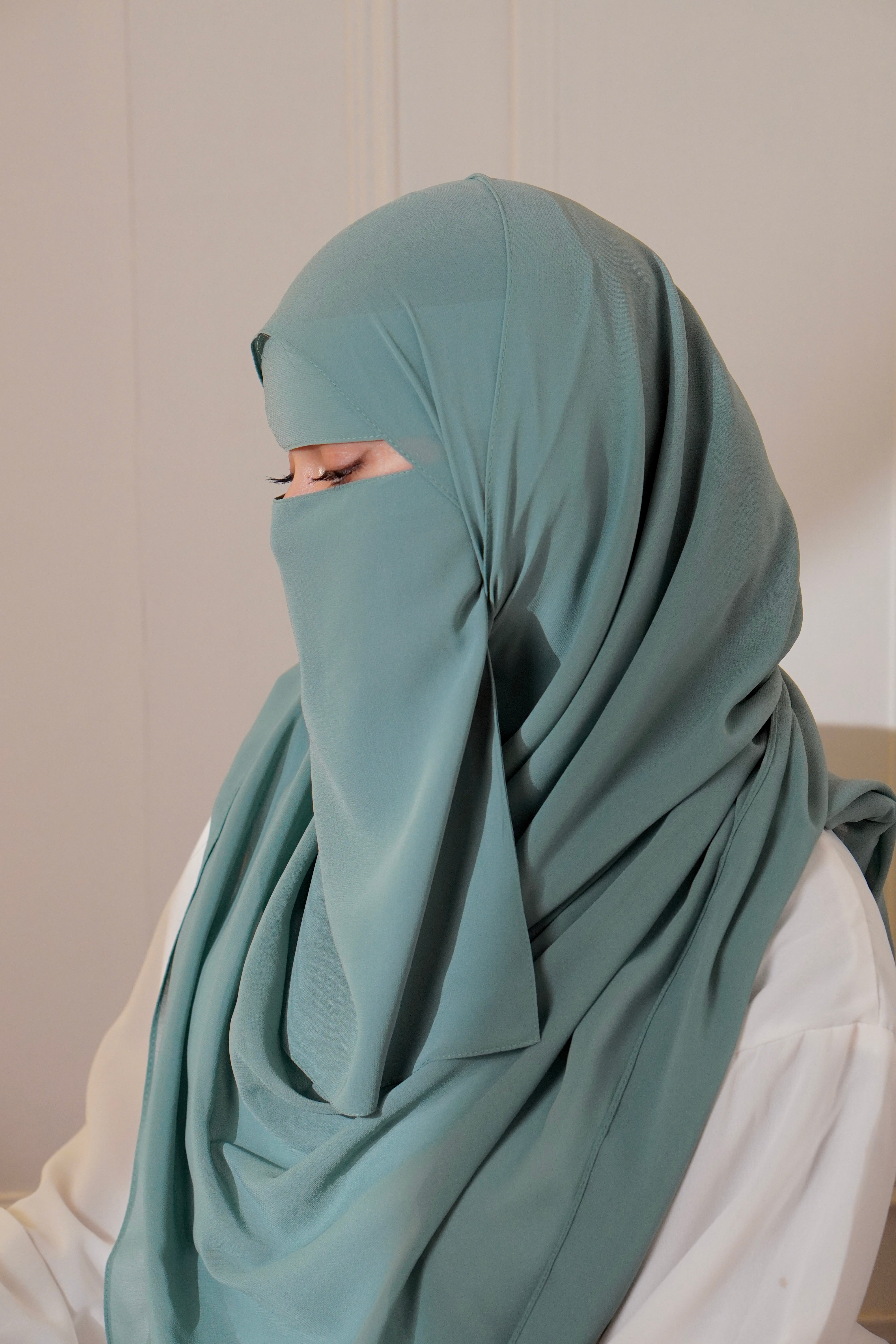 Matching Niqab Set - Sea Green
