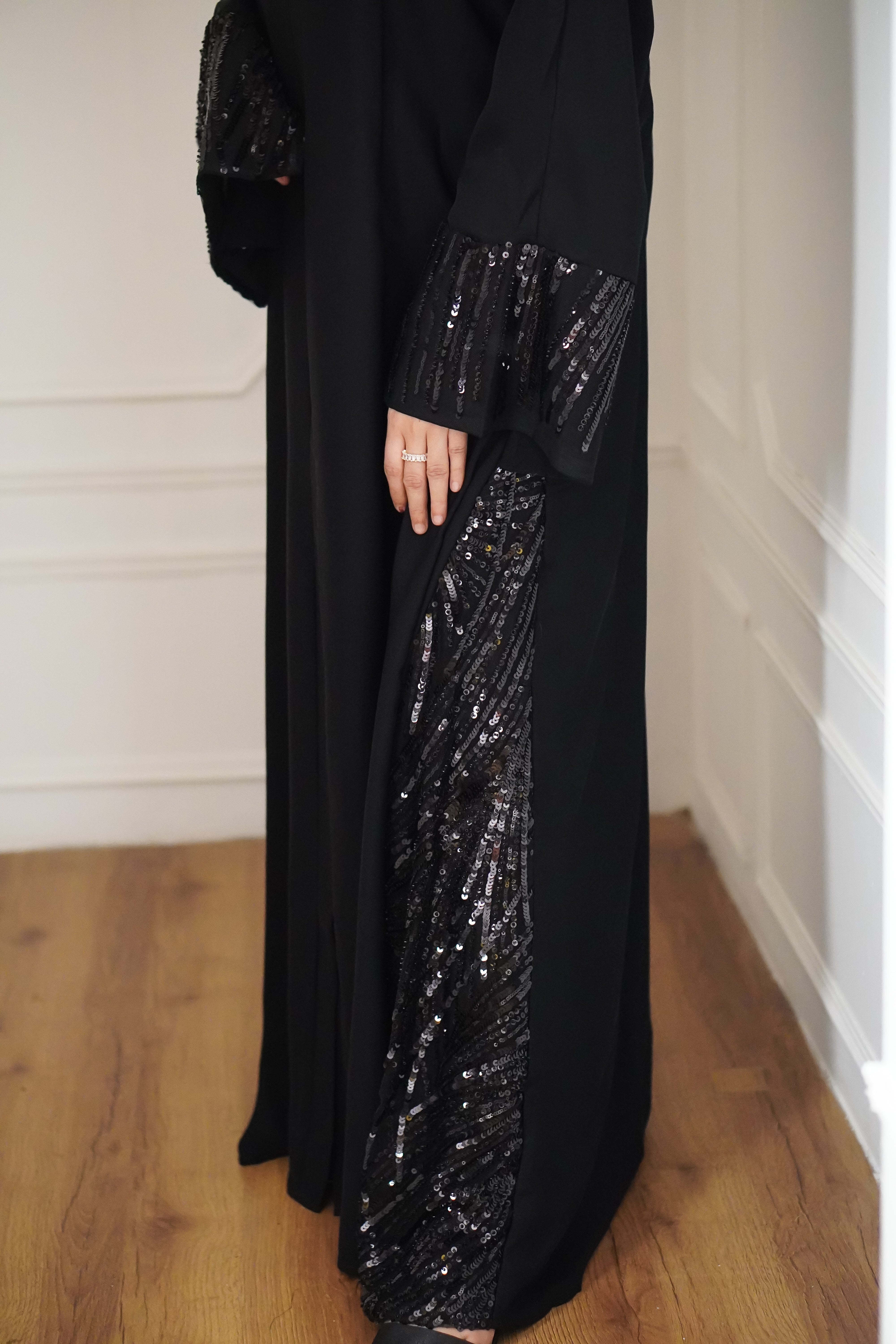 Black Sequin Abayah