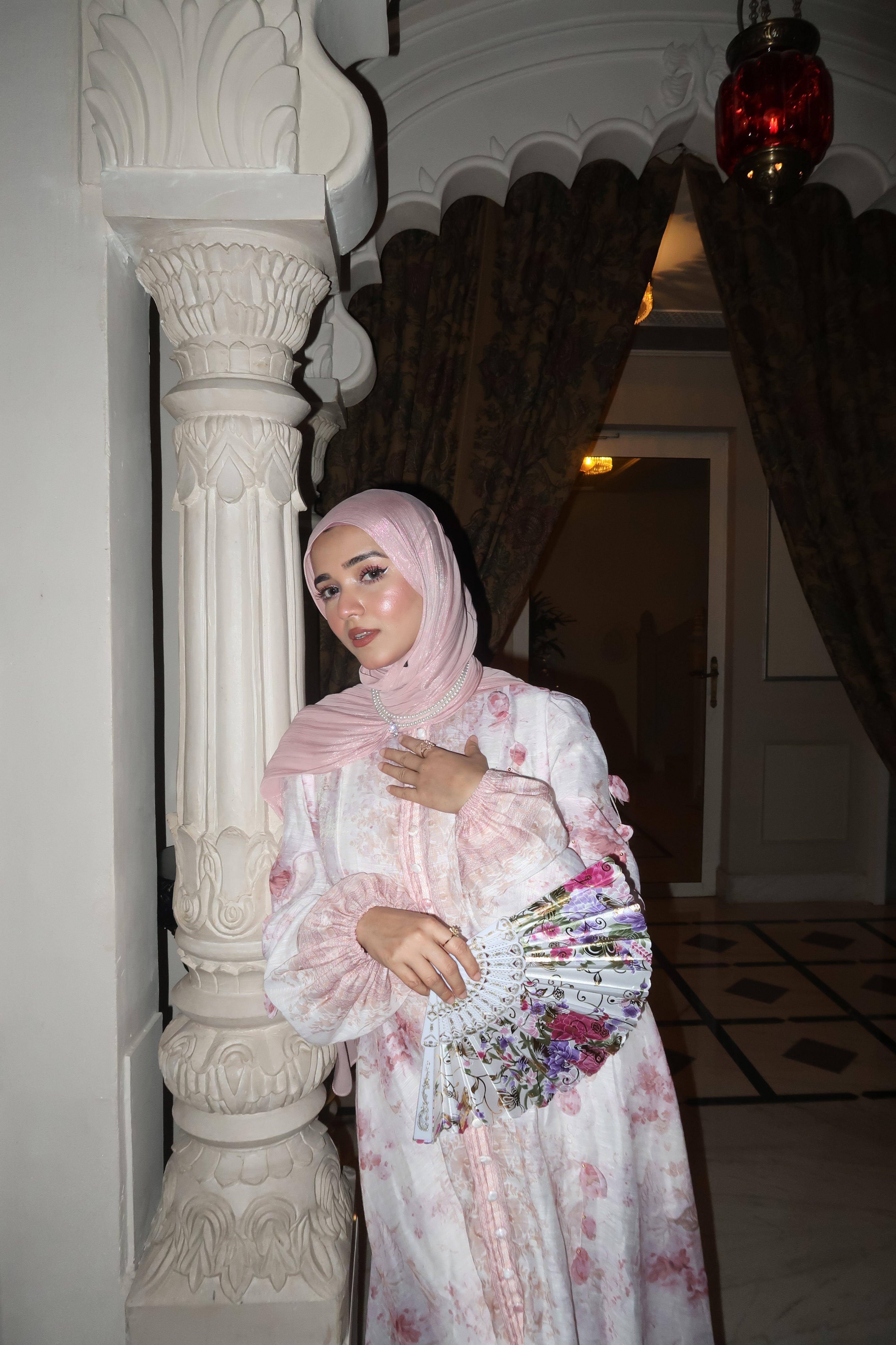 Premium Organza Hijab - Baby Pink