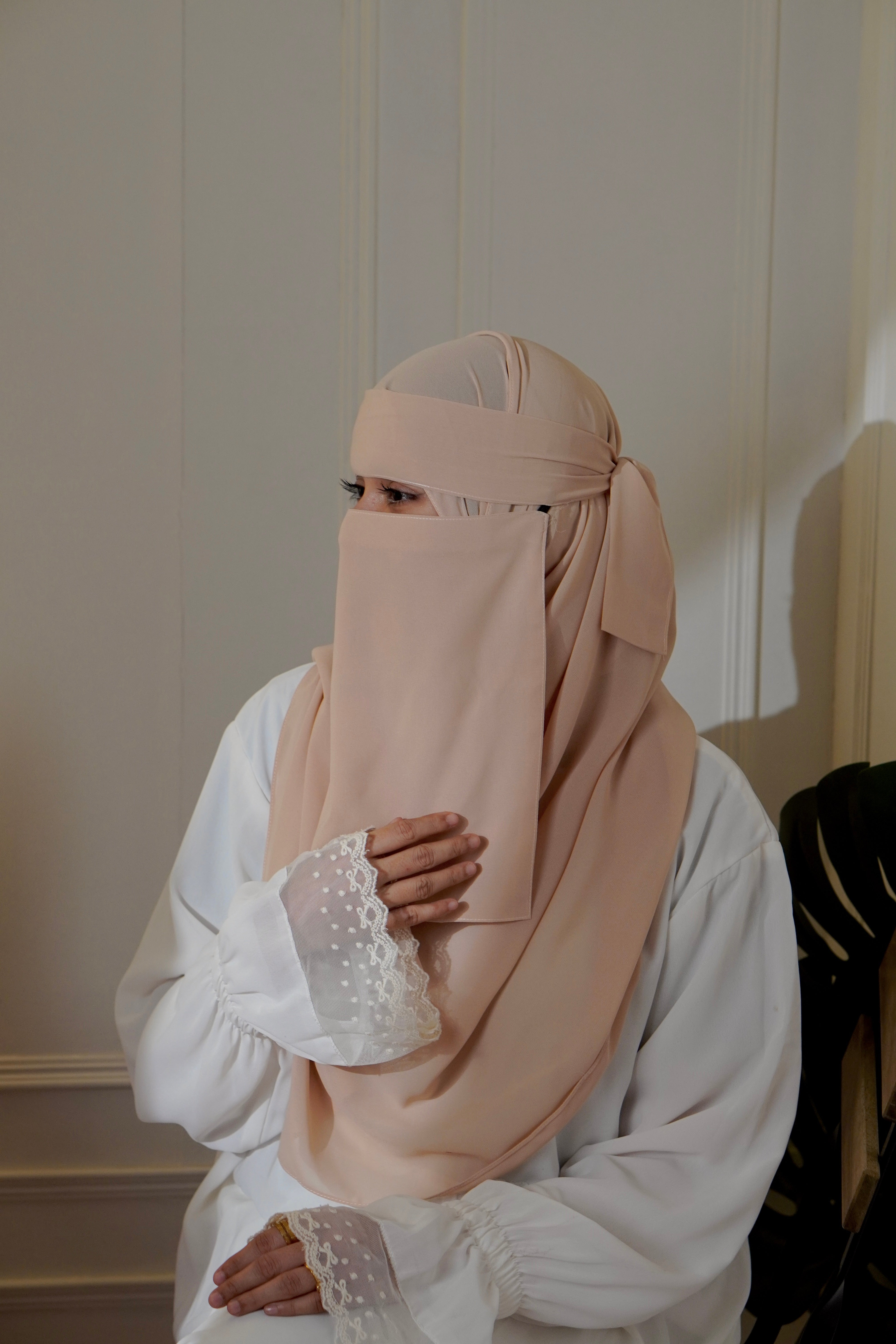 Matching Niqab Set - Beige