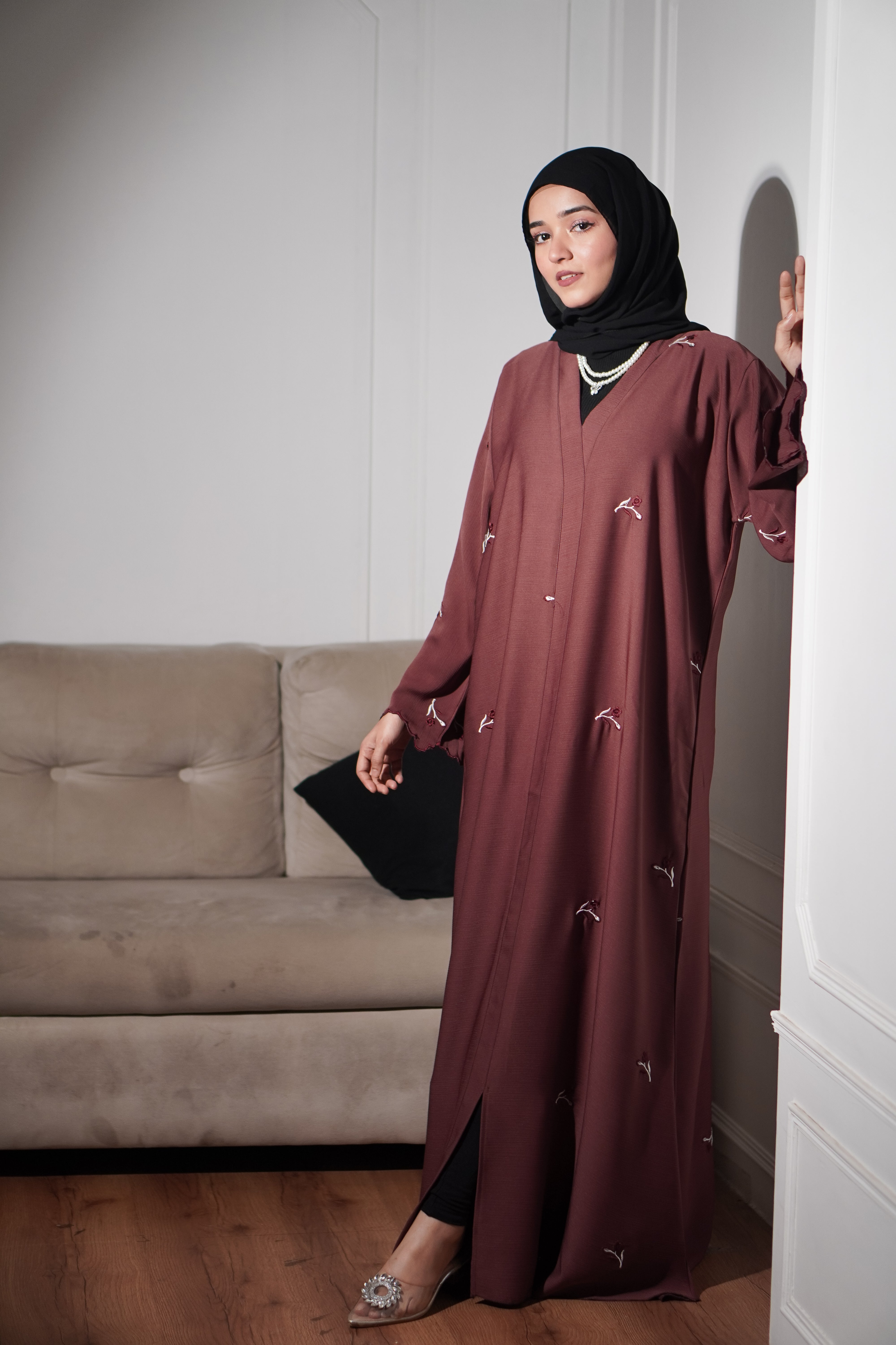 Zam Zam Abayah - Rustic Maroon