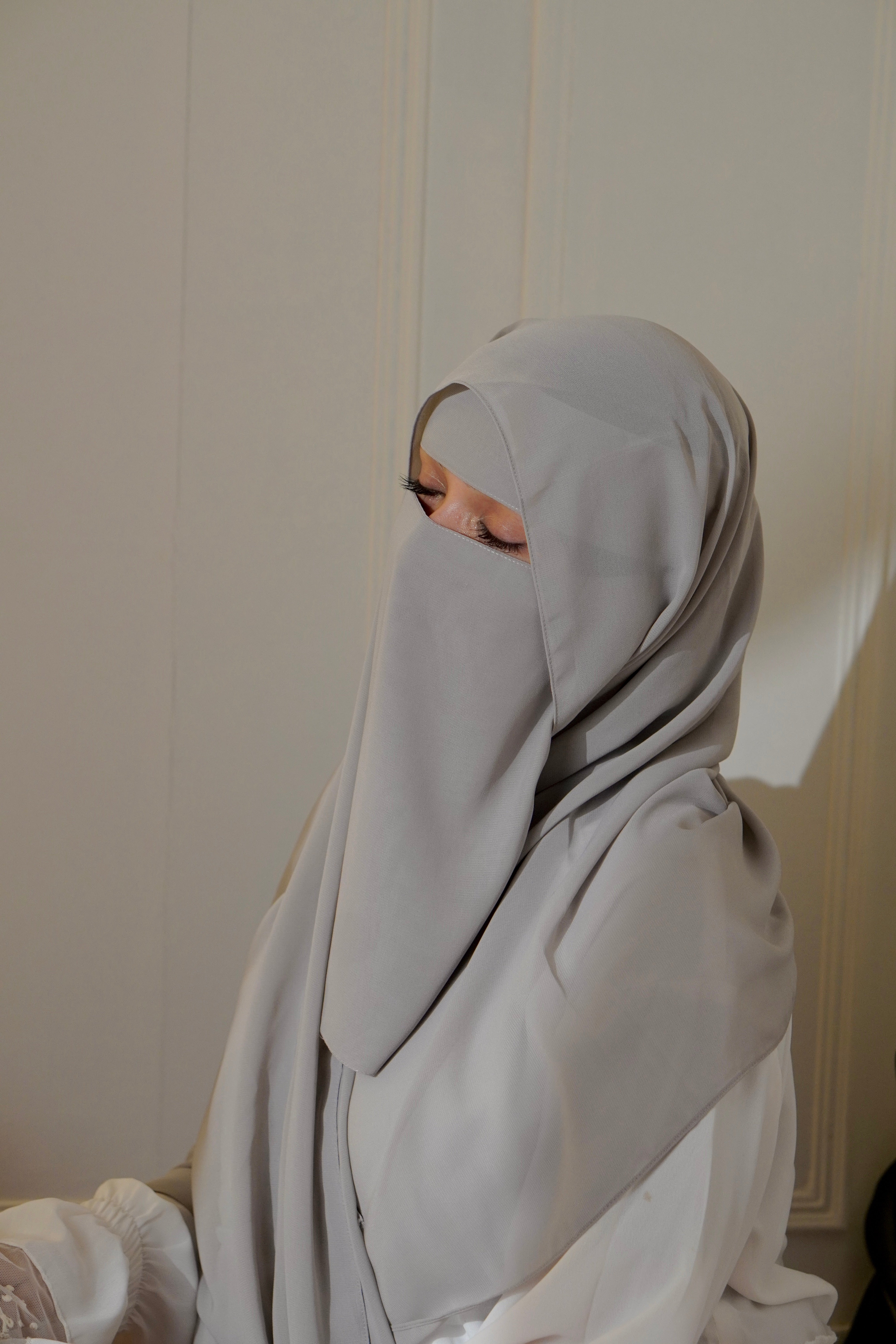 Matching Niqab Set - Grey