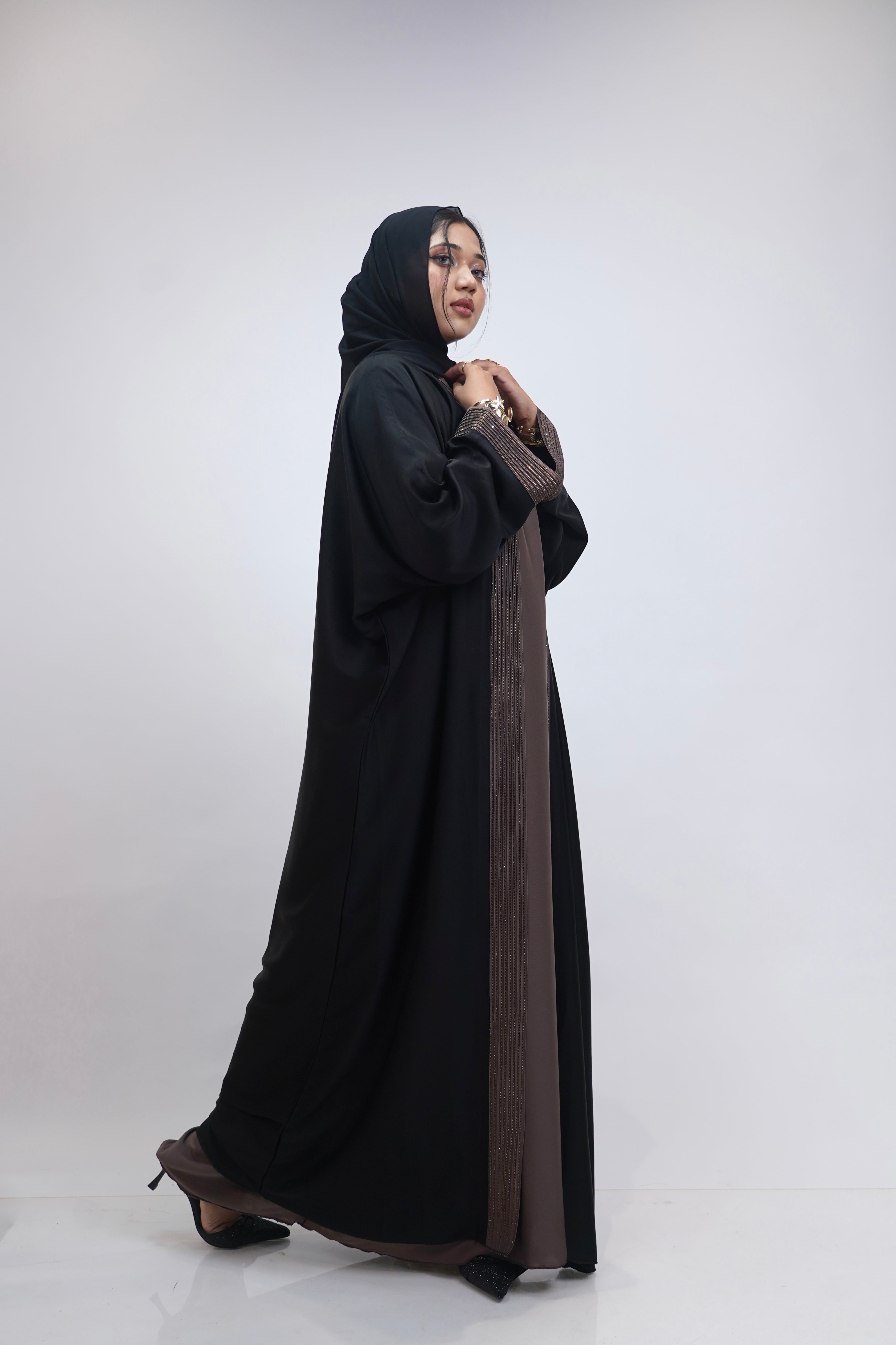 Rayah Brown Stone Abayah