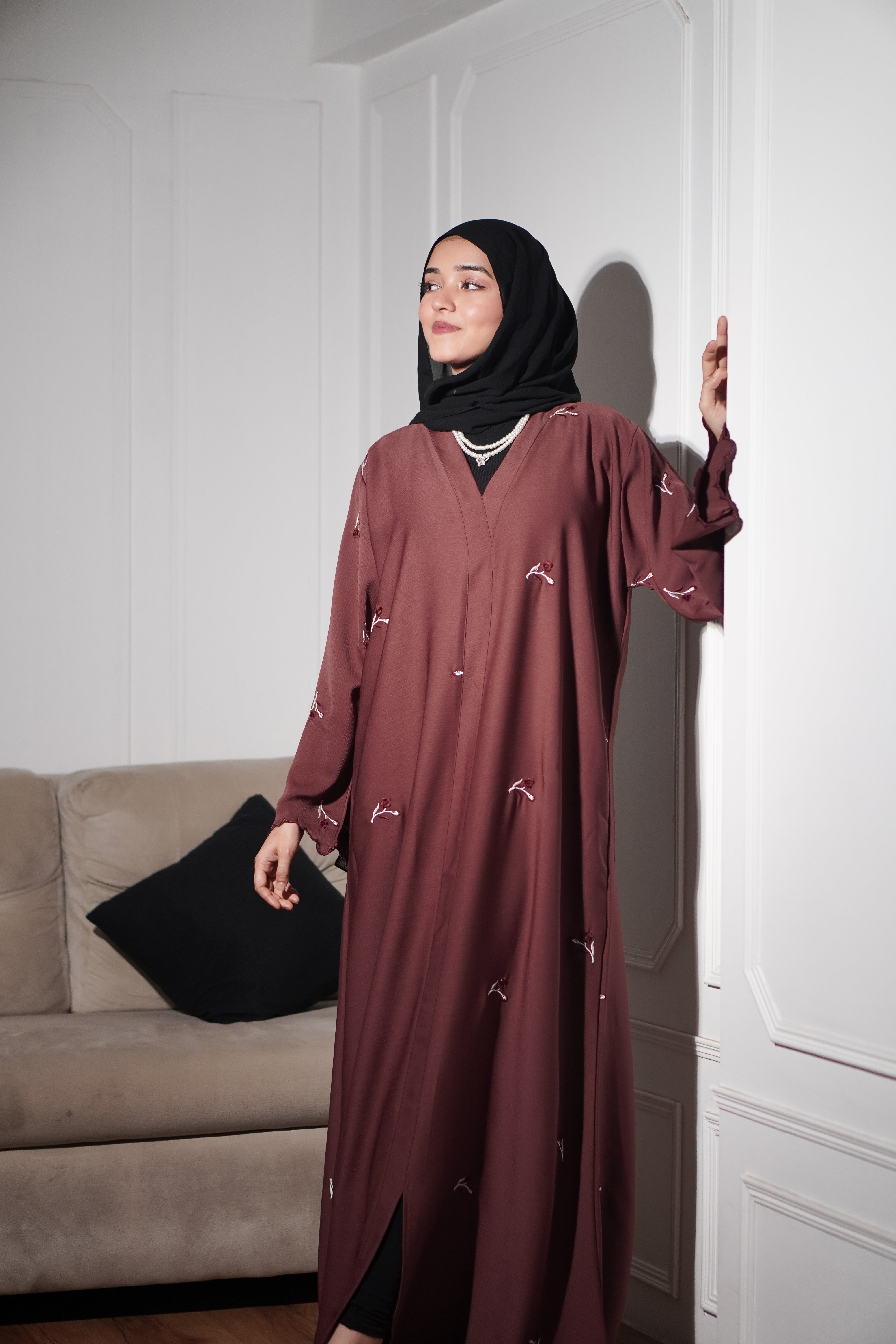Zam Zam Abayah - Rustic Maroon