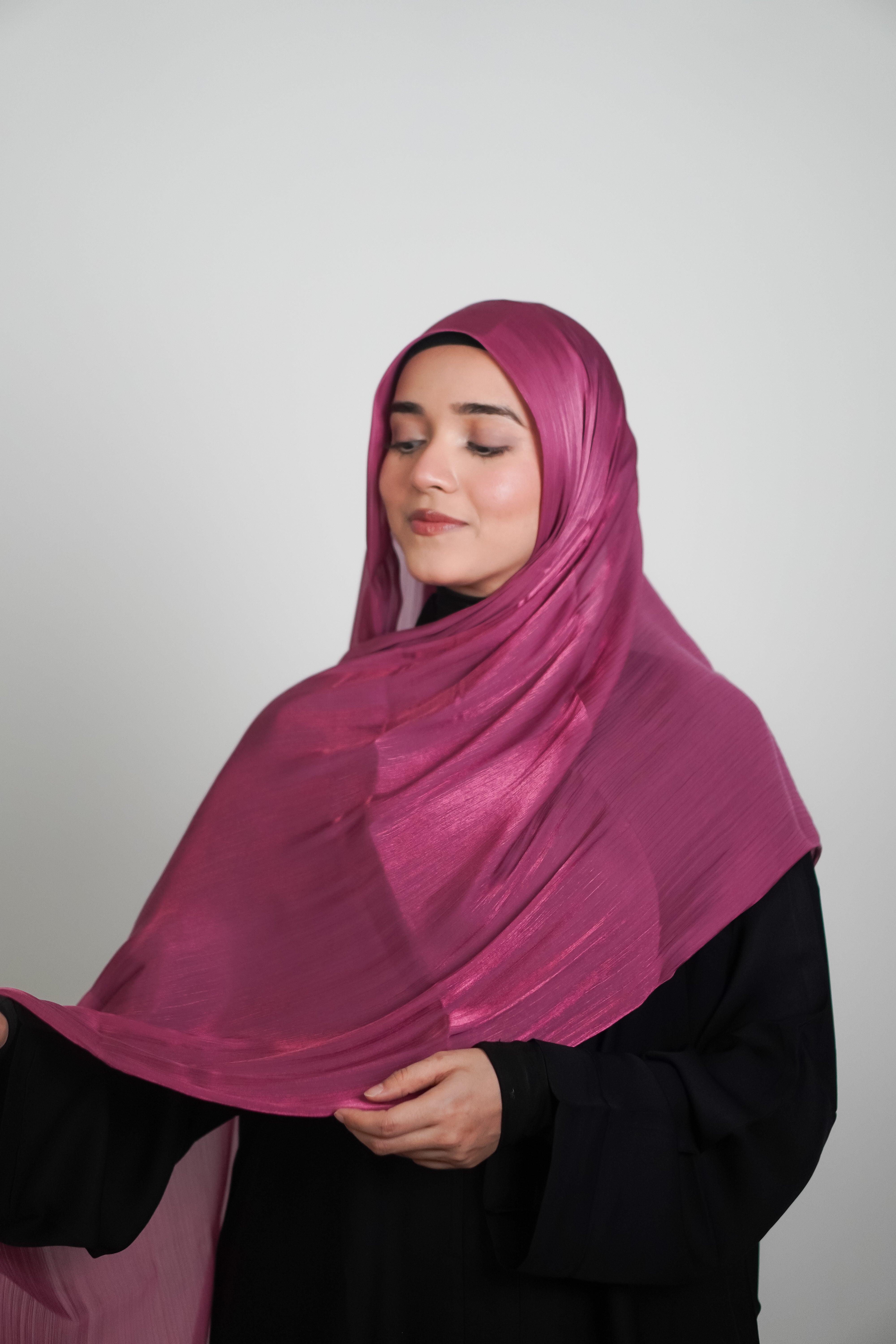 Premium Organza Hijab - Rose Pink