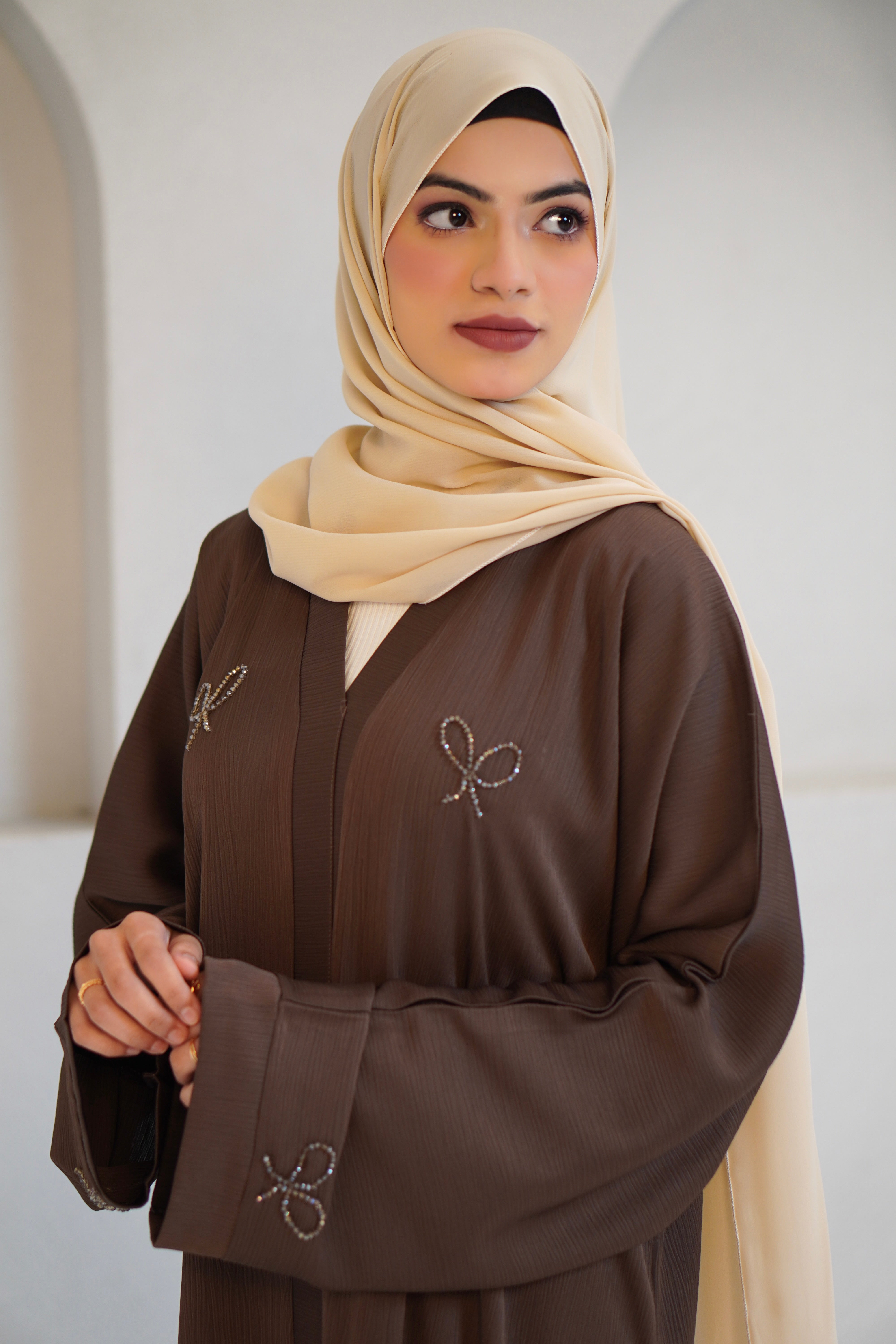 COQUETTE ABAYAH - CHOCOLATE BROWN