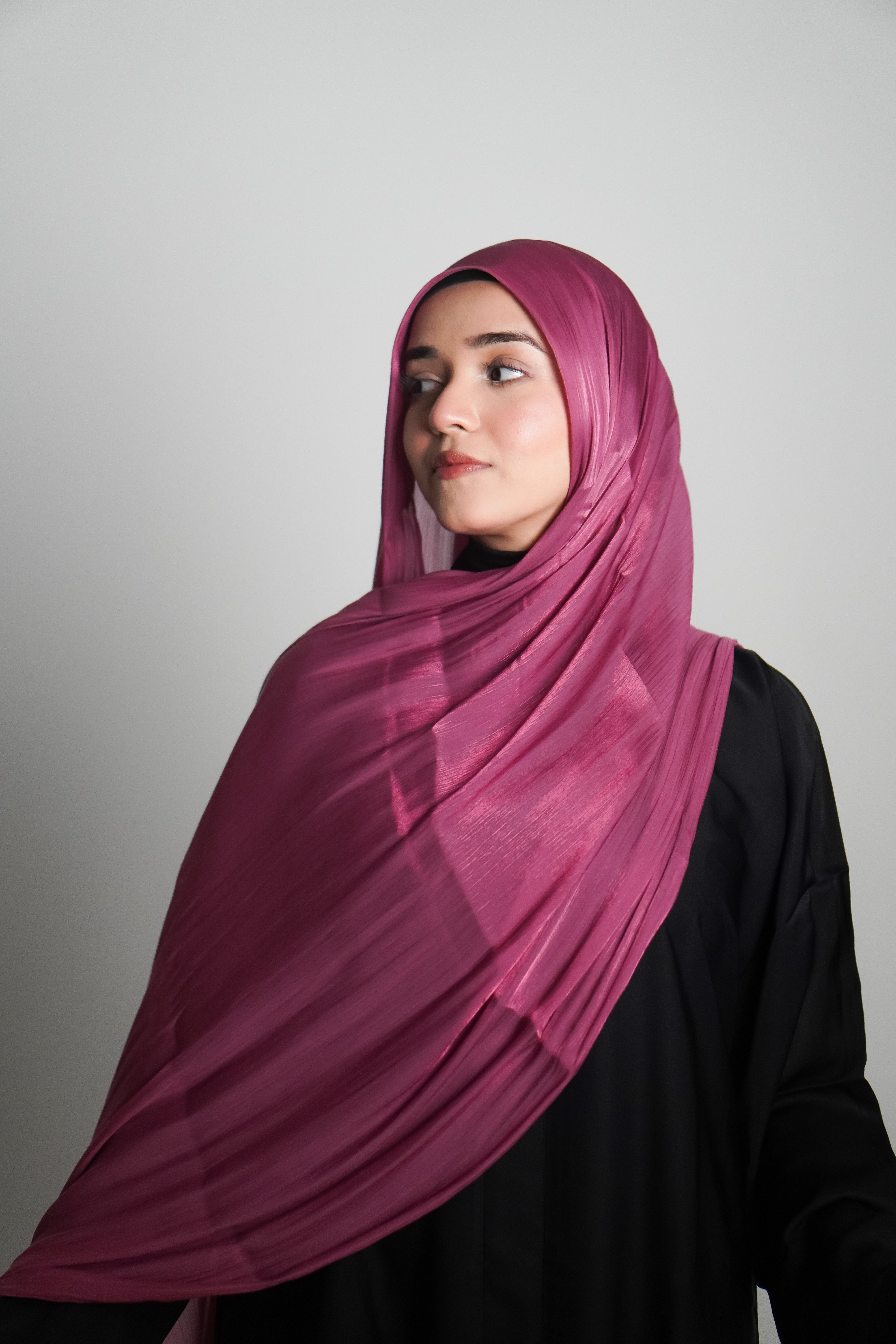 Premium Organza Hijab - Rose Pink