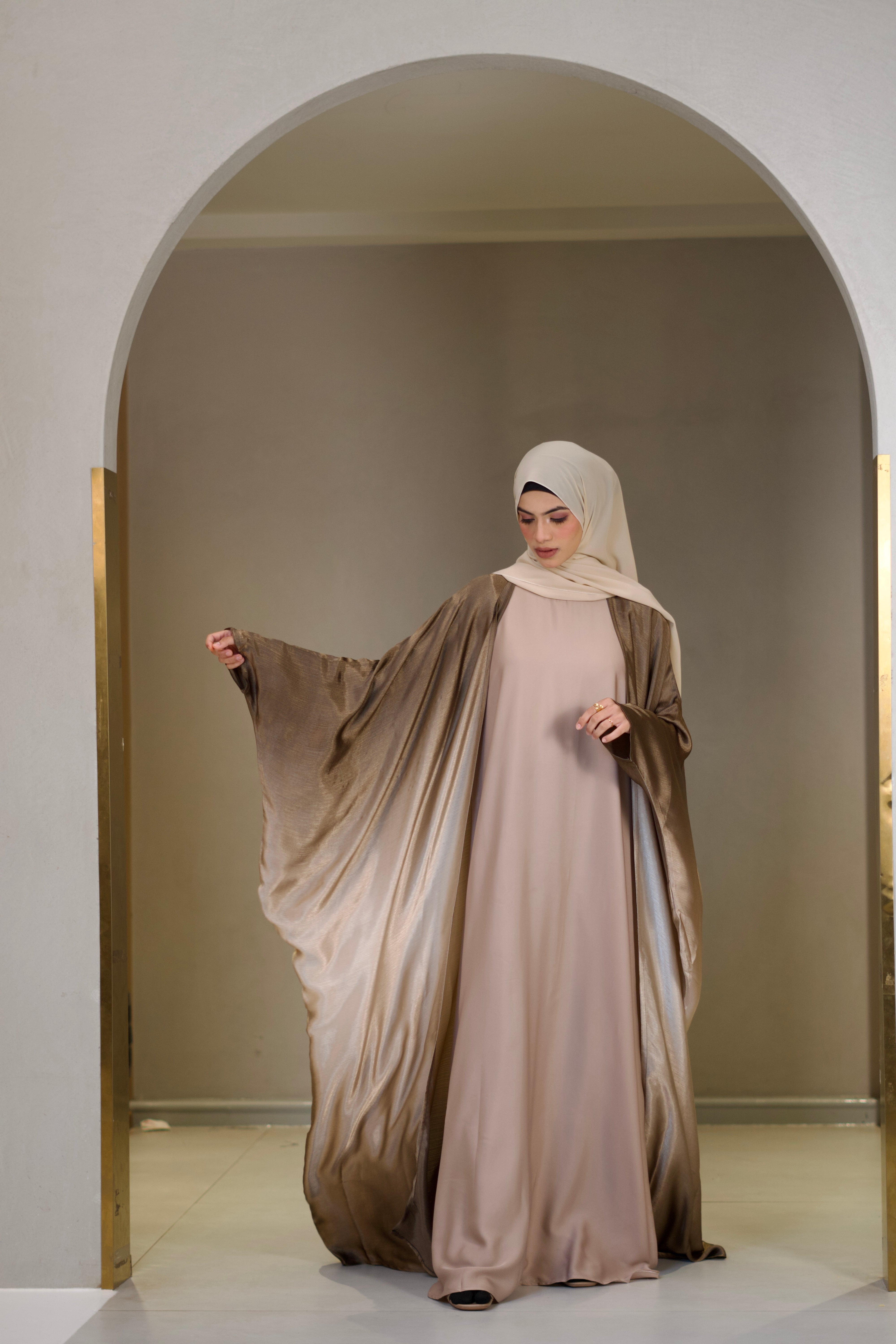 Amelia Ombre Abayah - Rich Bronze