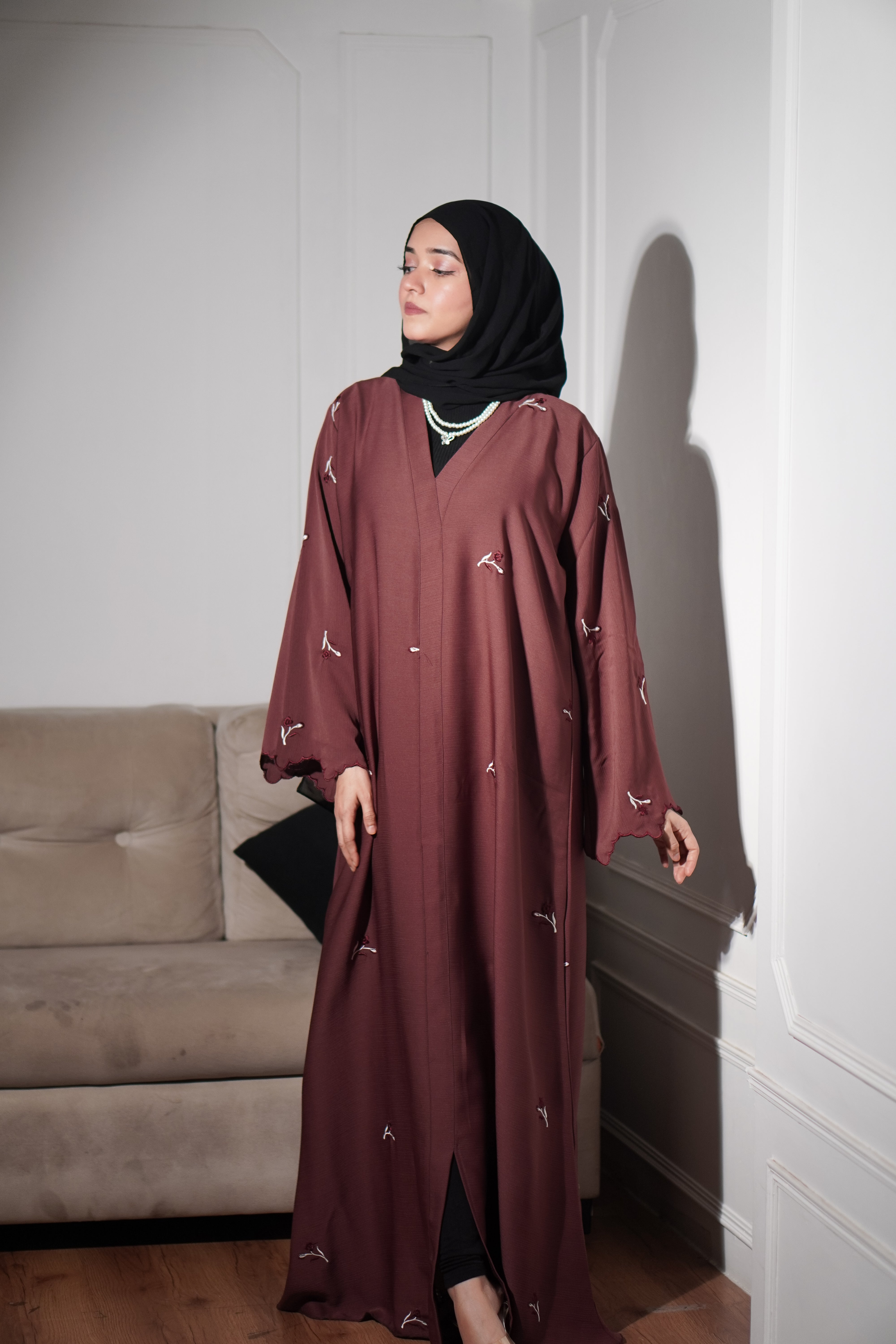 Zam Zam Abayah - Rustic Maroon