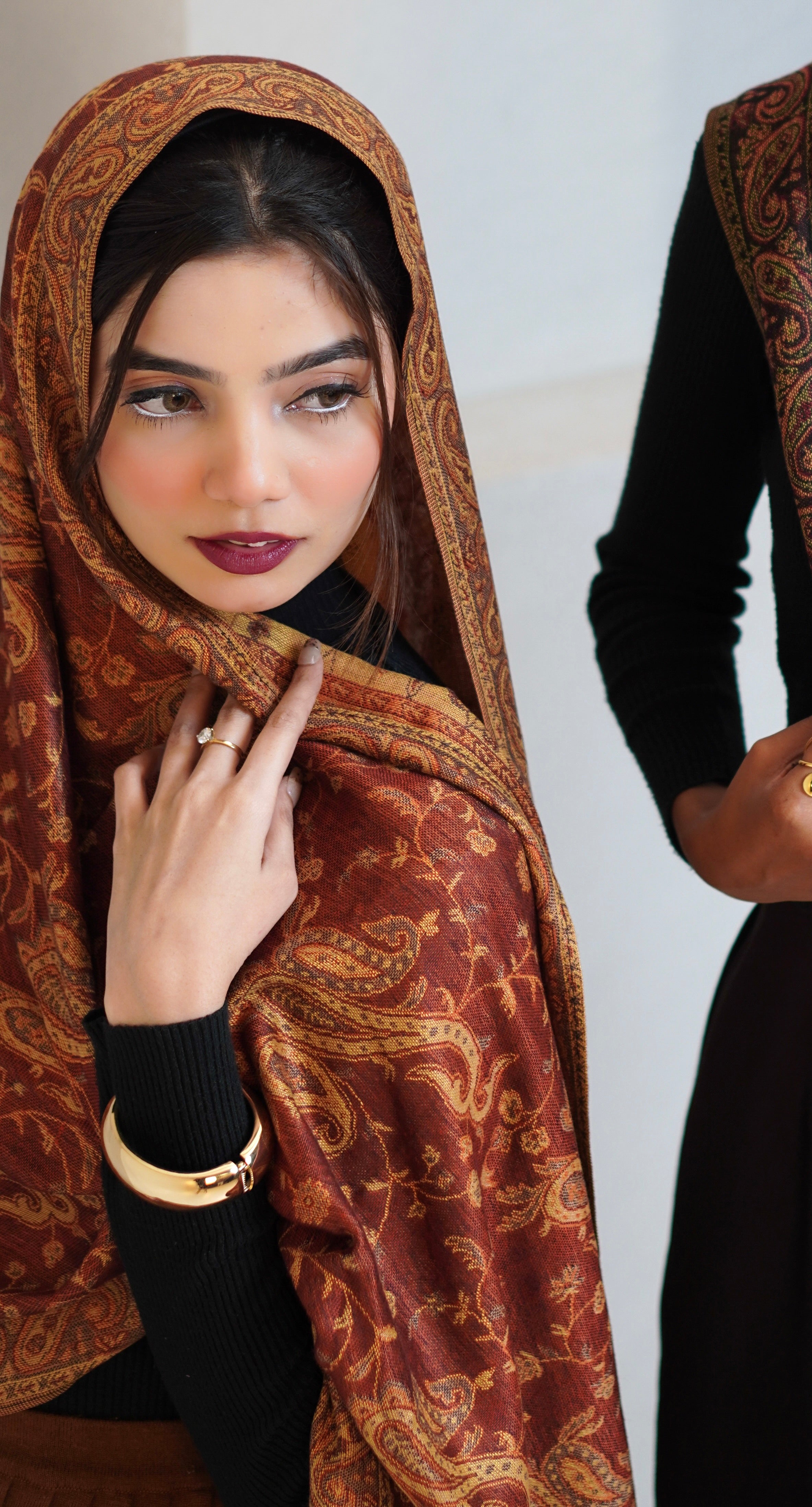Pashmina Hijab - Kesariya
