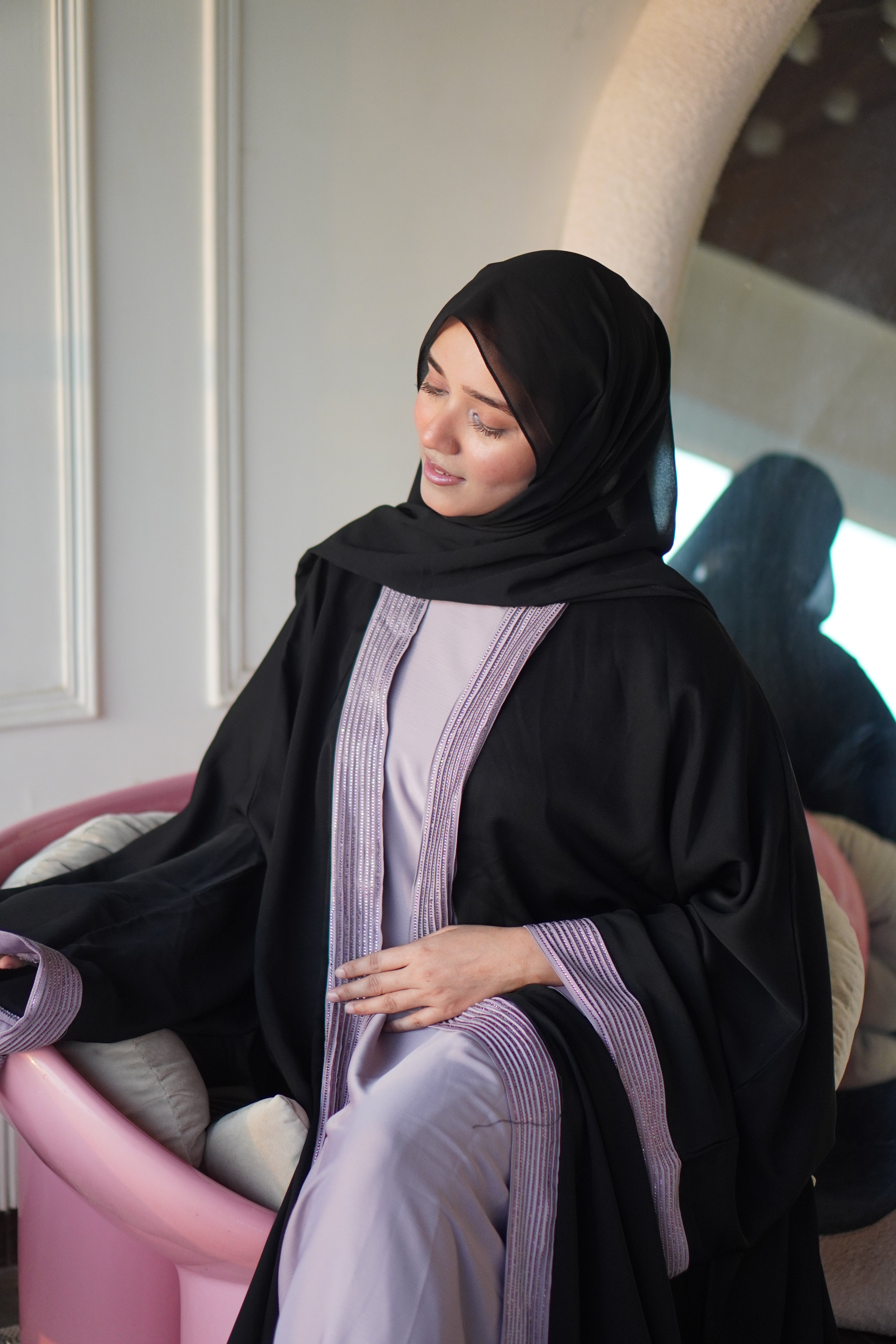 Rayah Pink Stone Abayah