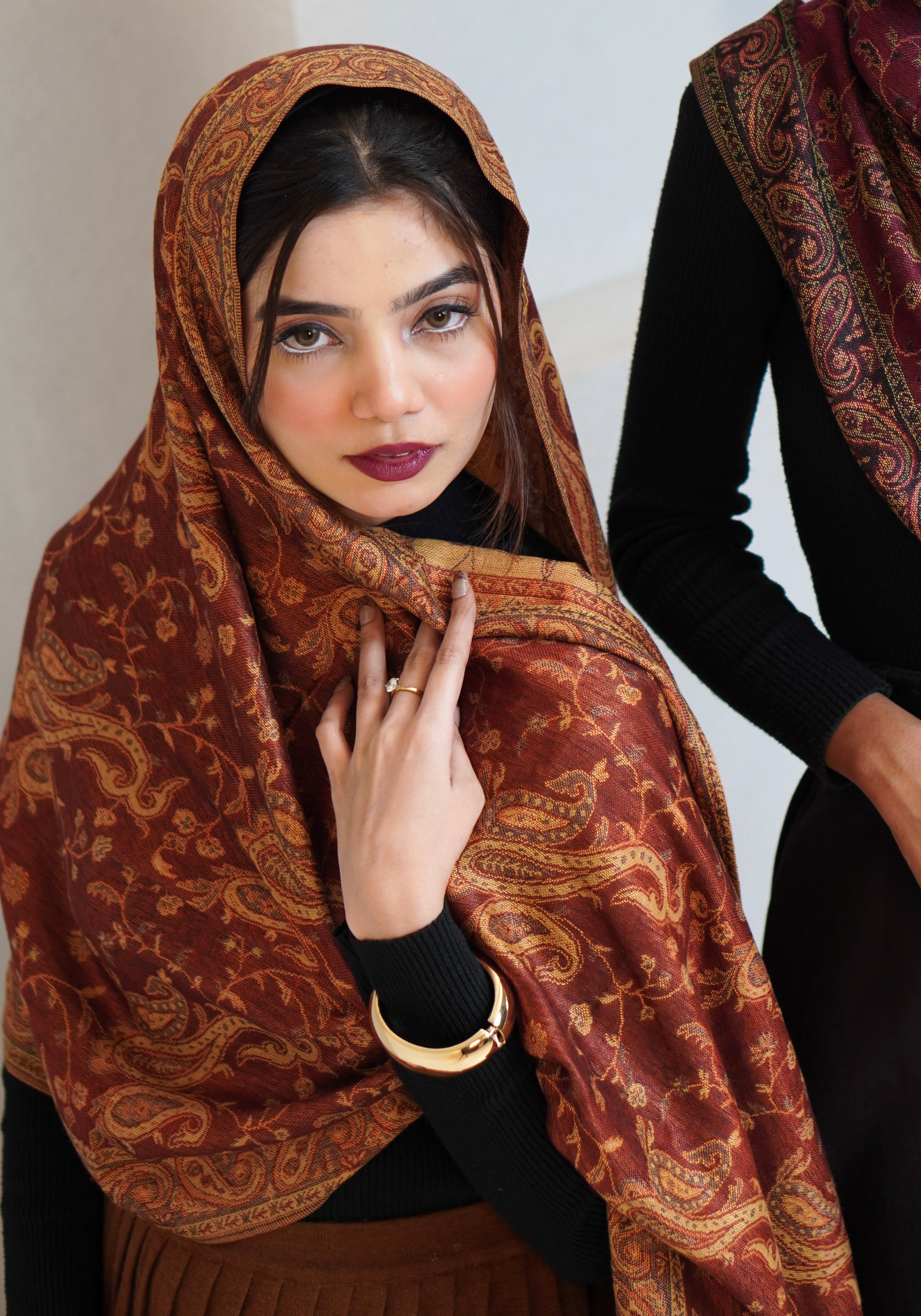 Pashmina Hijab - Kesariya