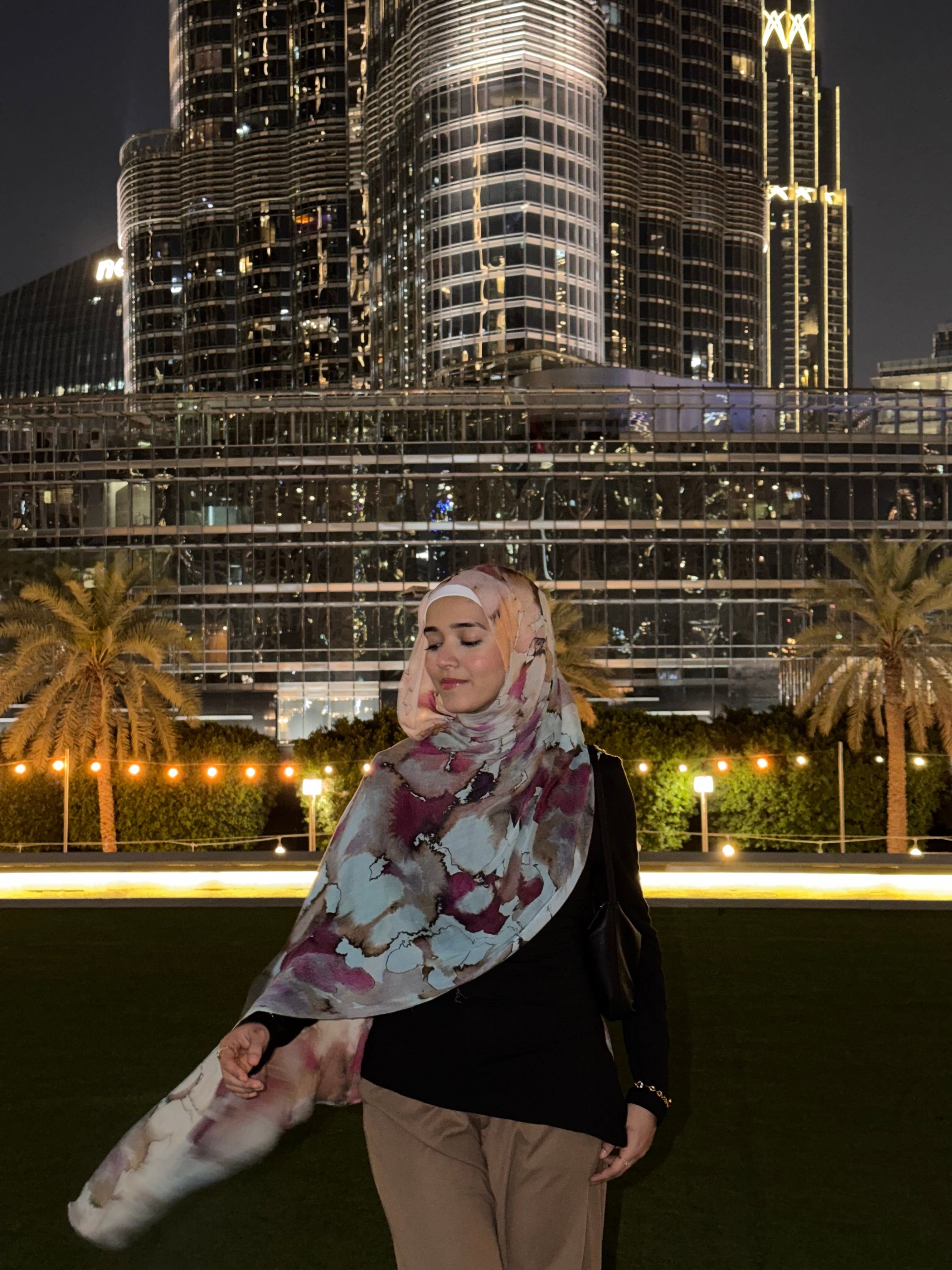 Watercolor Printed Modal Hijab