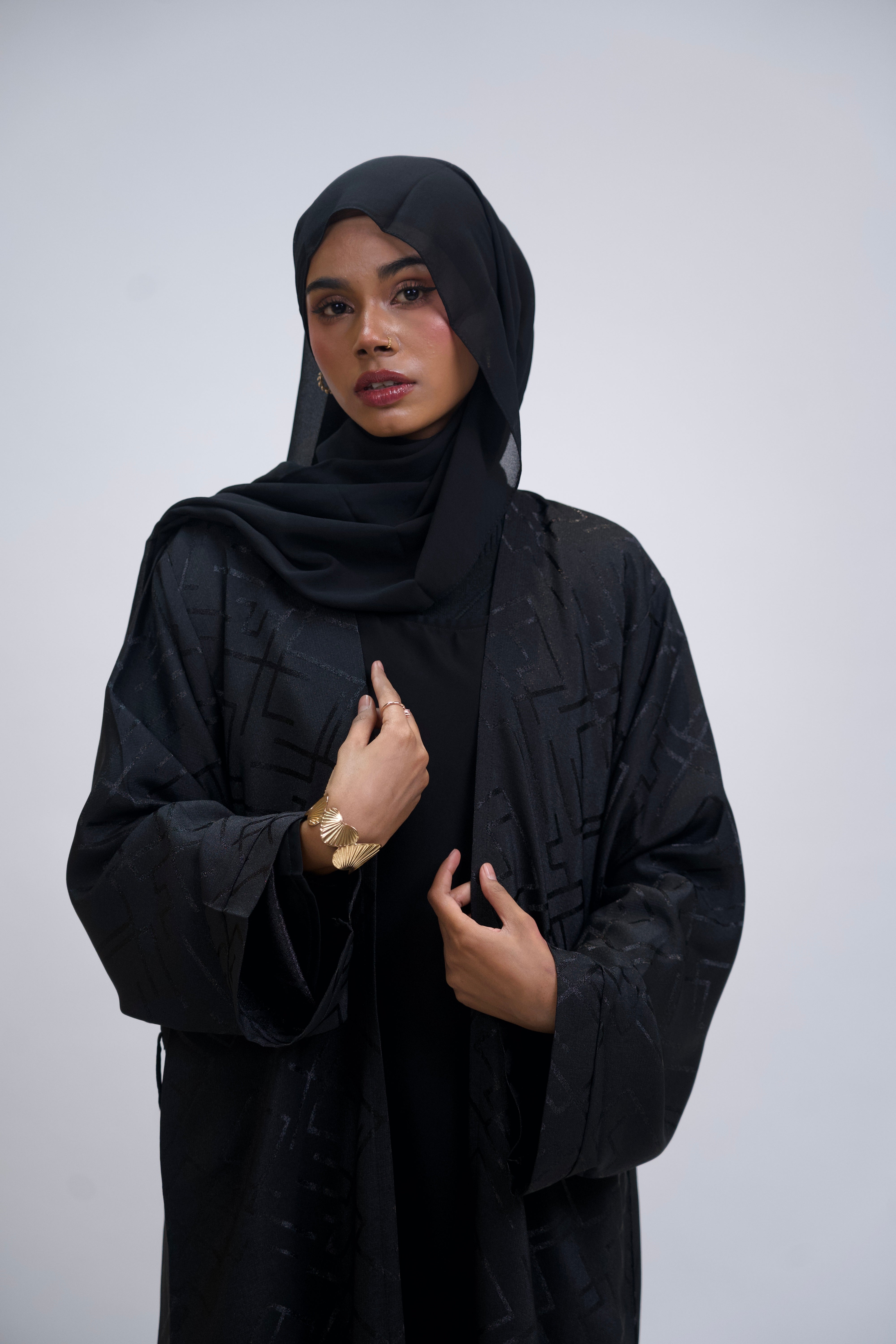 JACQUARD ABAYAH - 3 PIECE SET