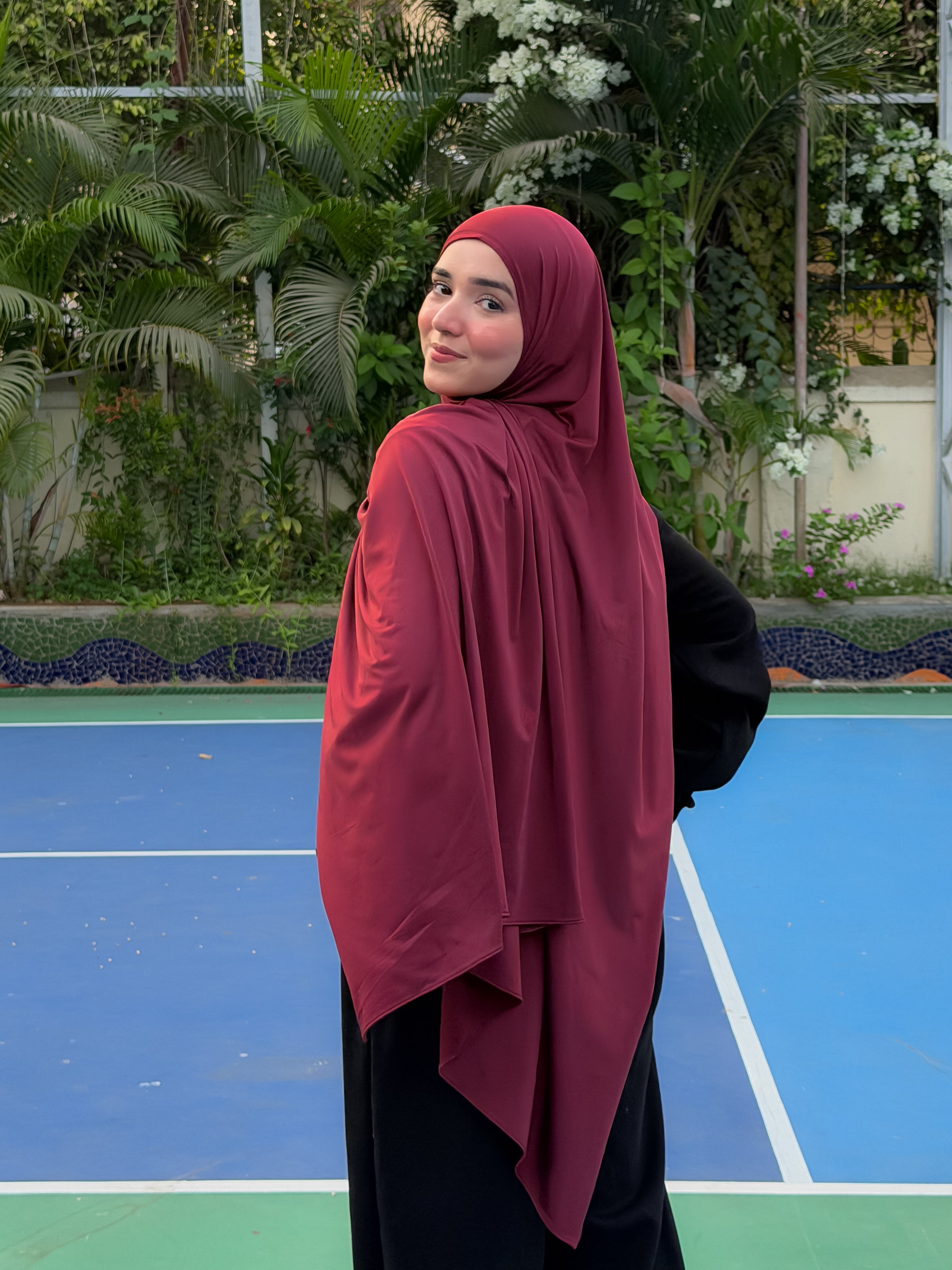 Premium Liquid Jersey - Cherry Noir