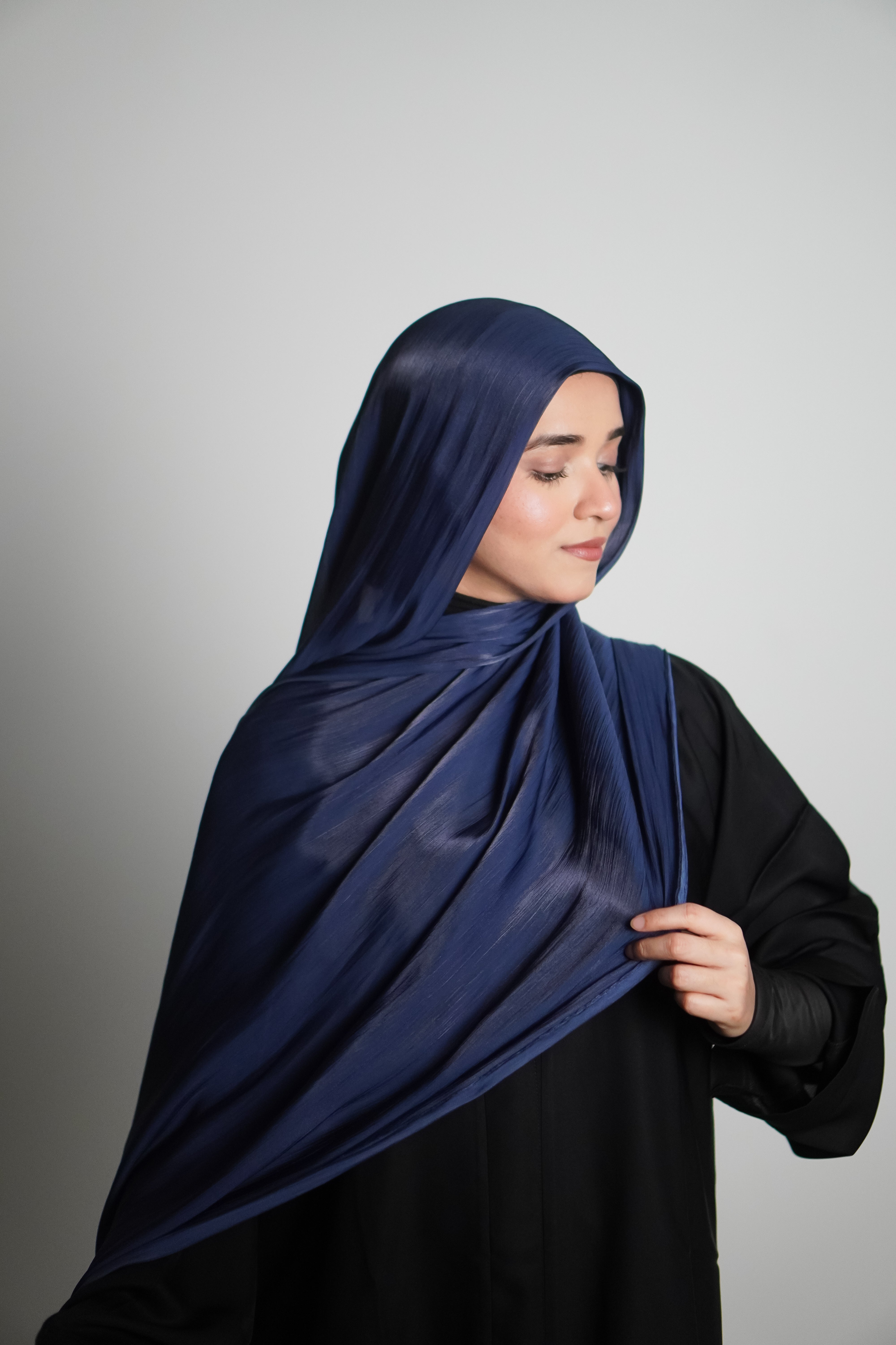 Premium Organza Hijab - Royal Blue