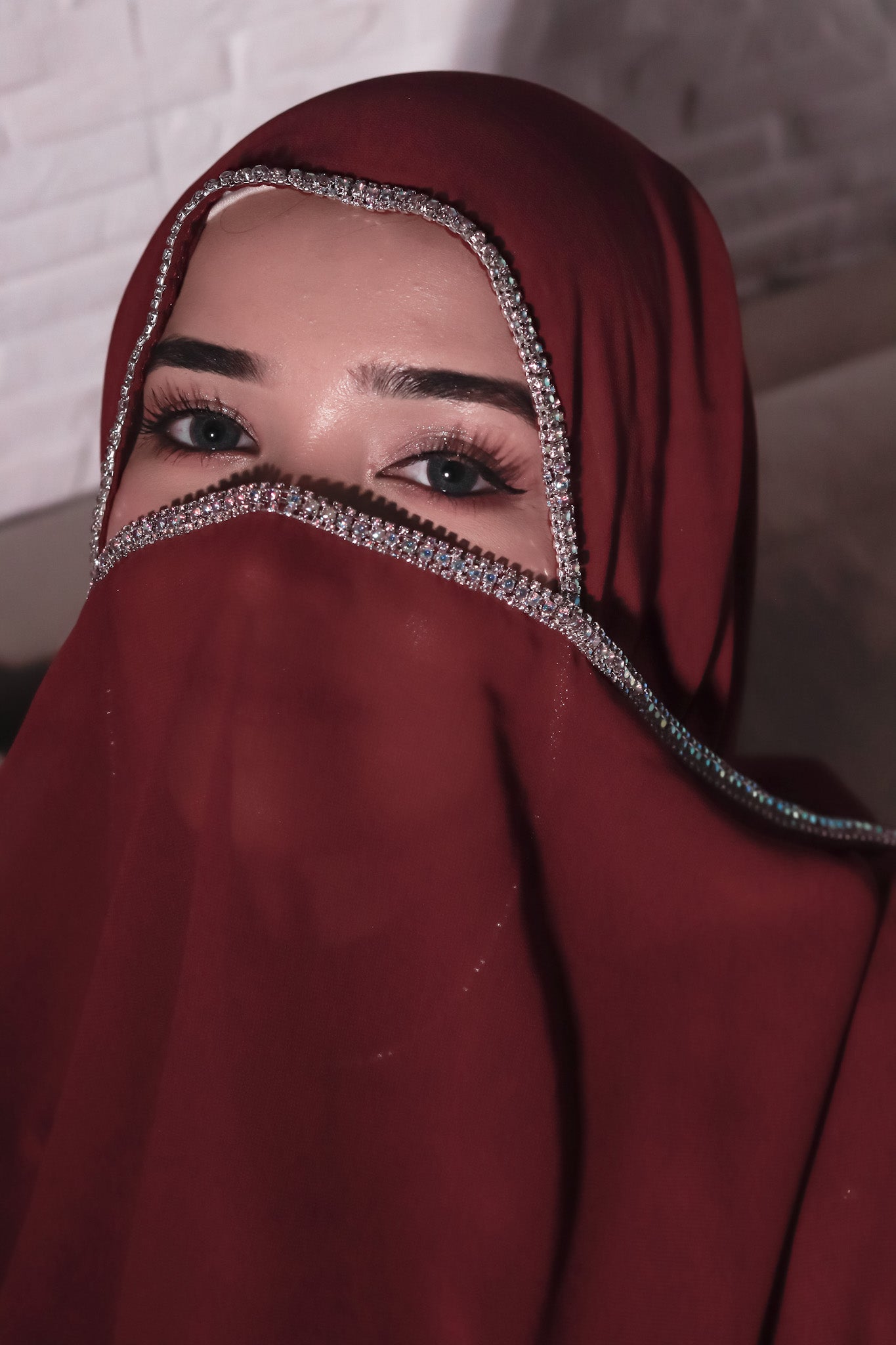 Crystal Hijab - Maroon