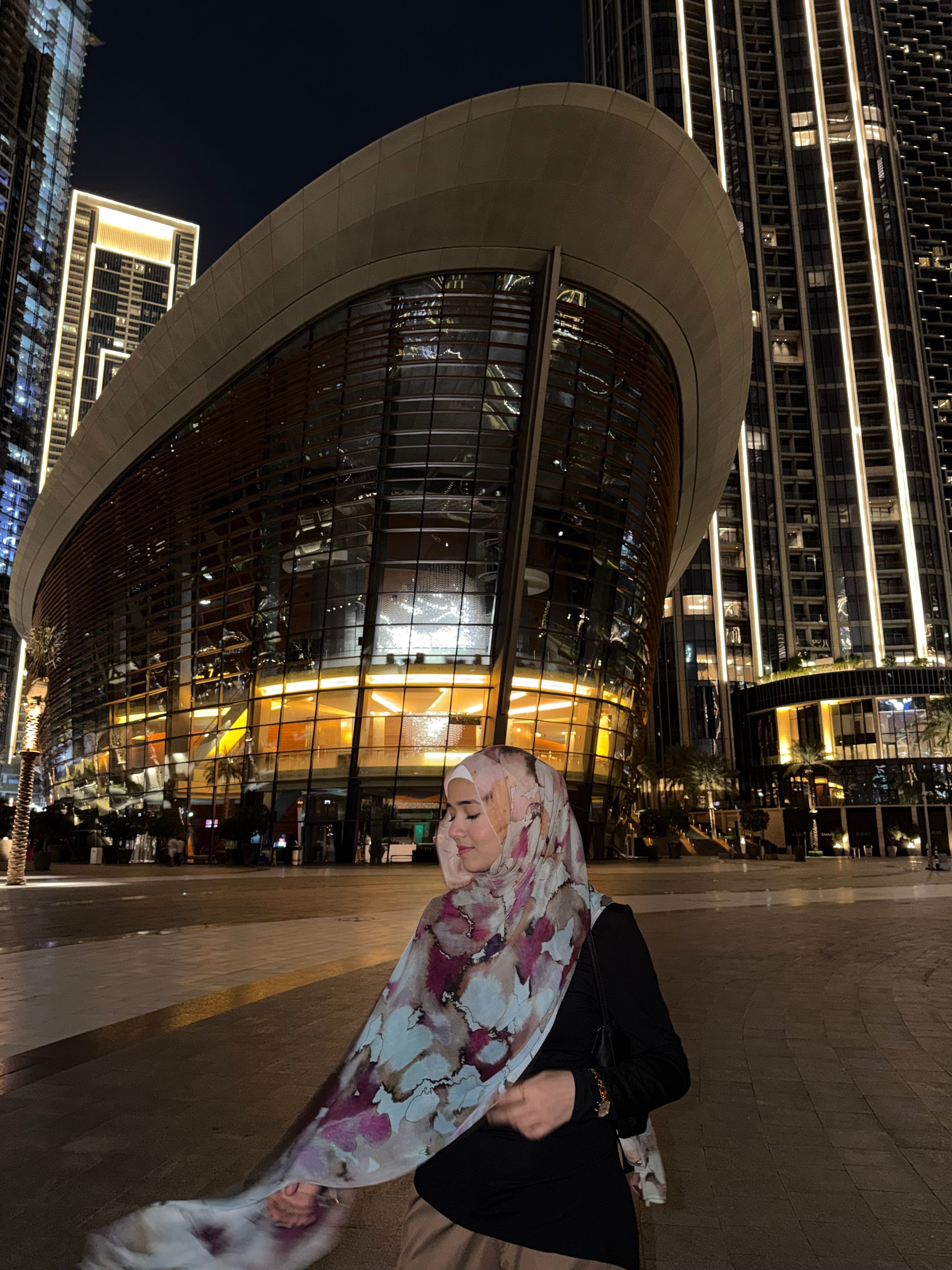 Watercolor Printed Modal Hijab
