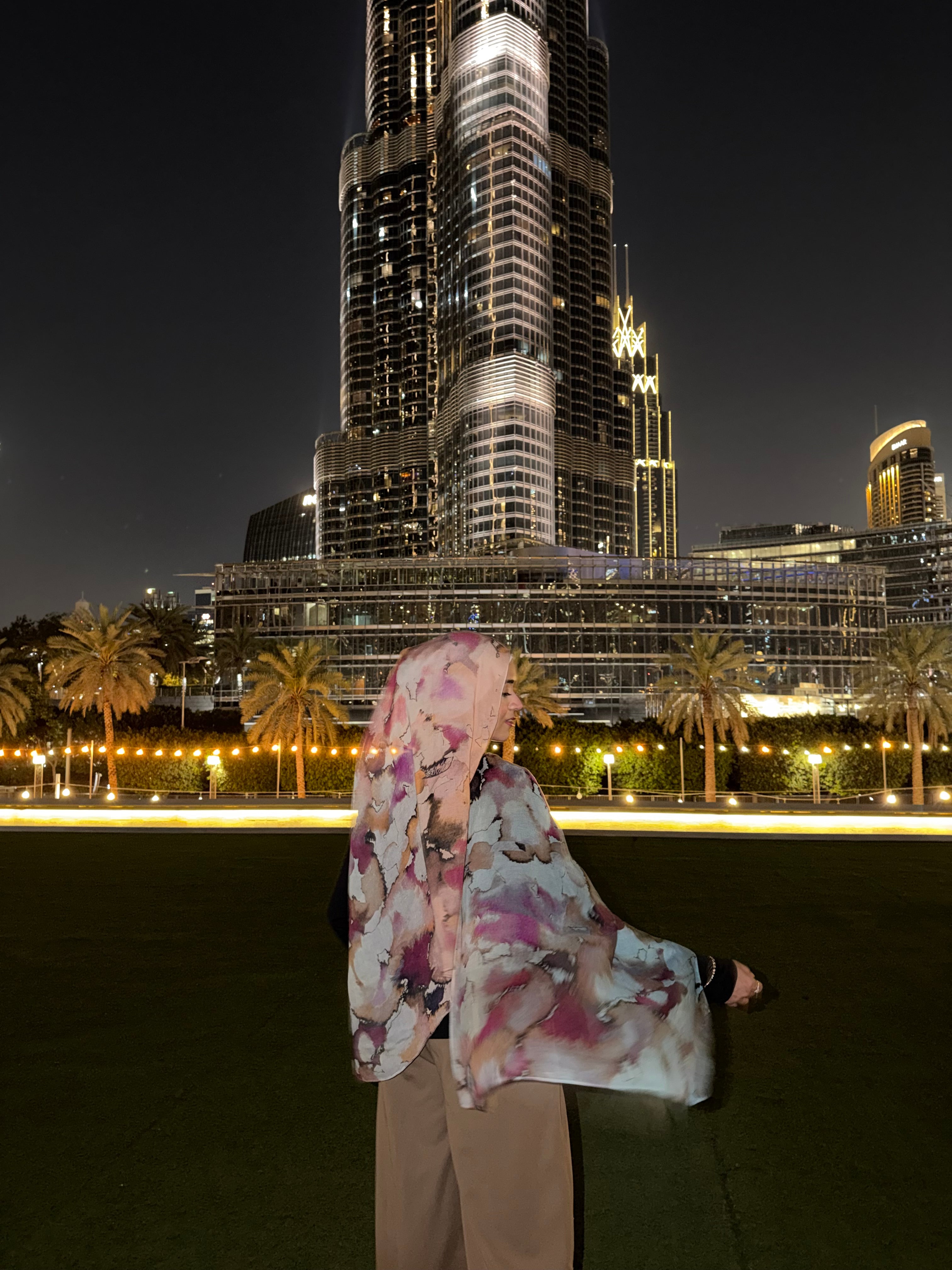 Watercolor Printed Modal Hijab