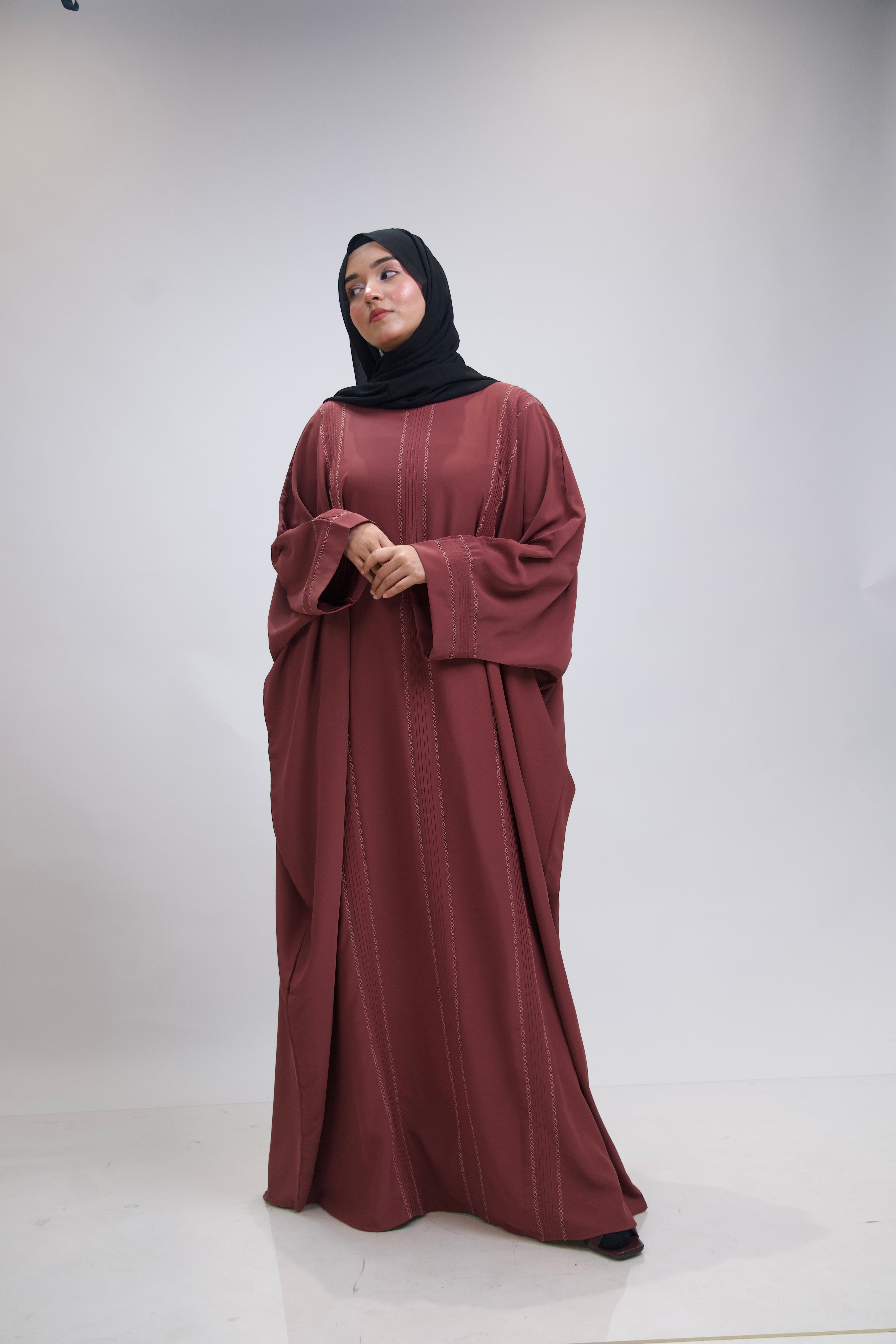 EMBROIDERED ABAYAH - Turkish Rose