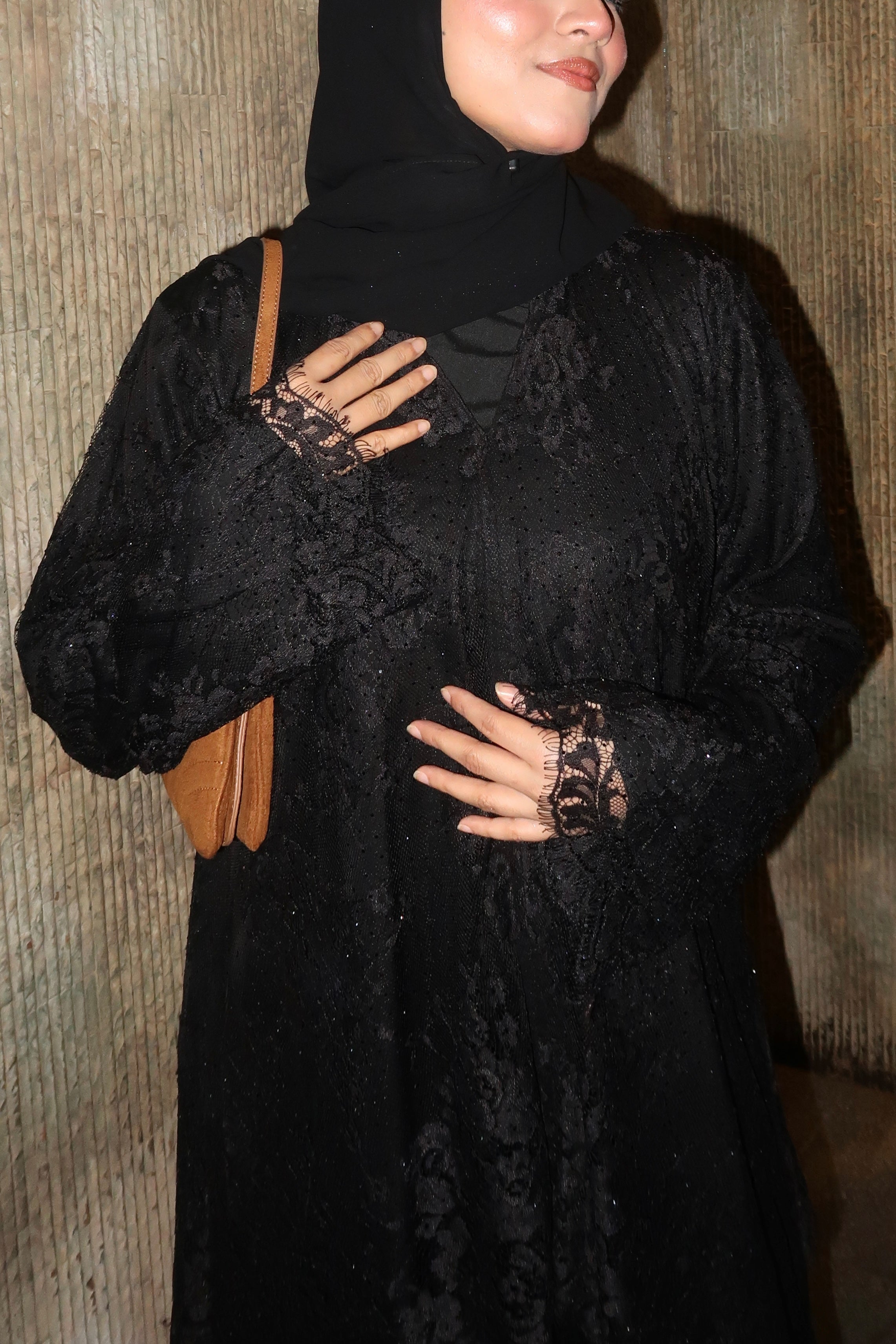Layali Abayah - Lace Cut Work