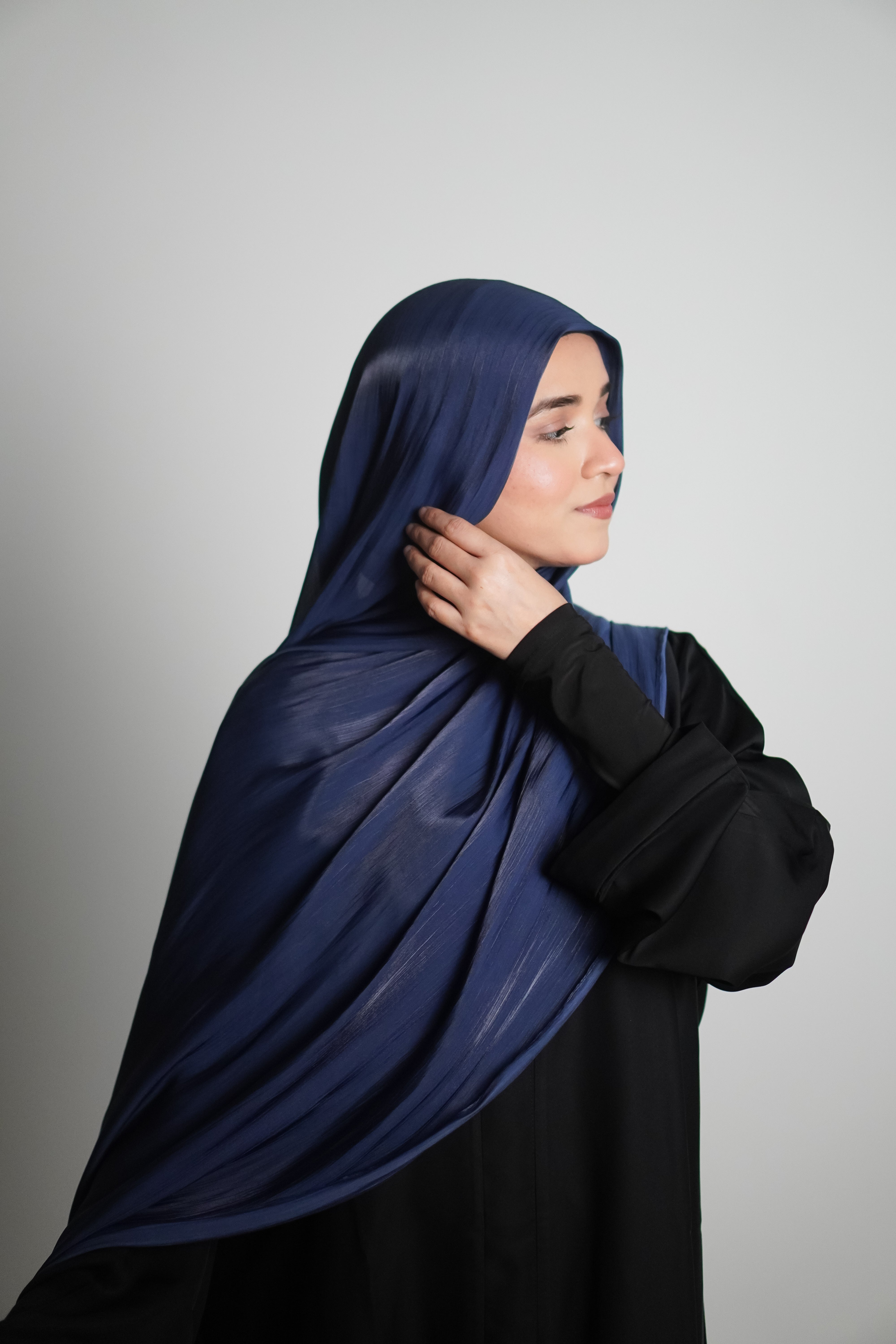 Premium Organza Hijab - Royal Blue