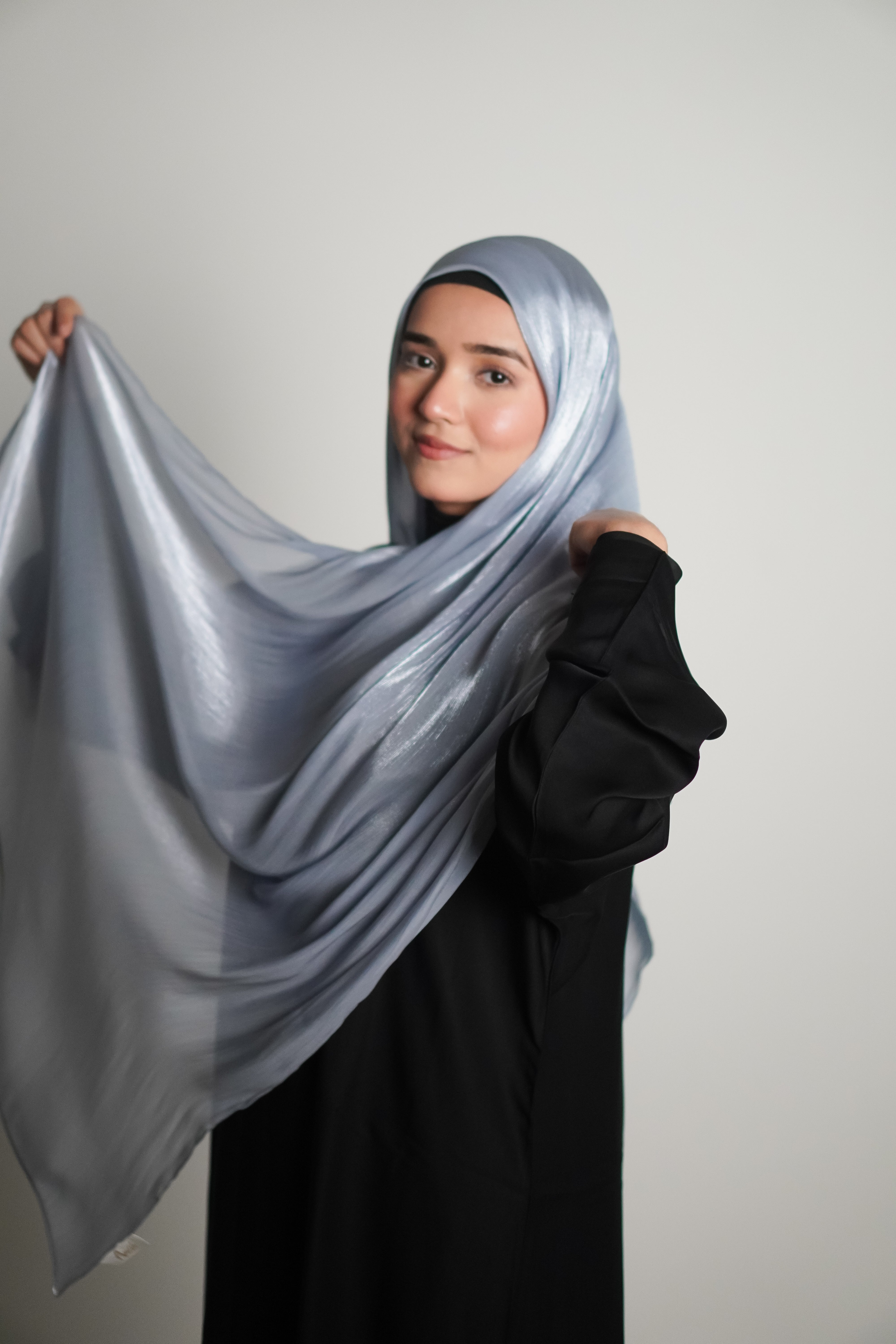Premium Organza Hijab - Baby Blue