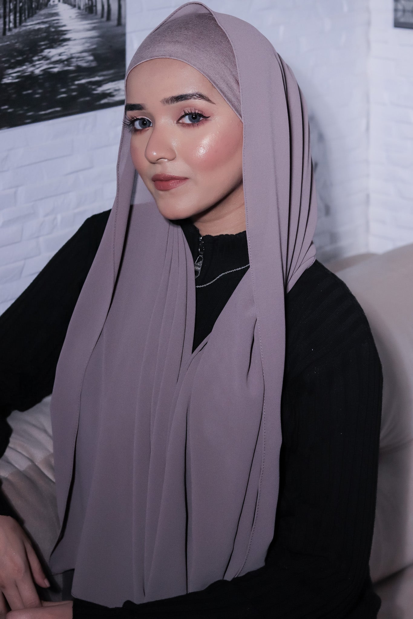 Matching Hijab Set - Taupe