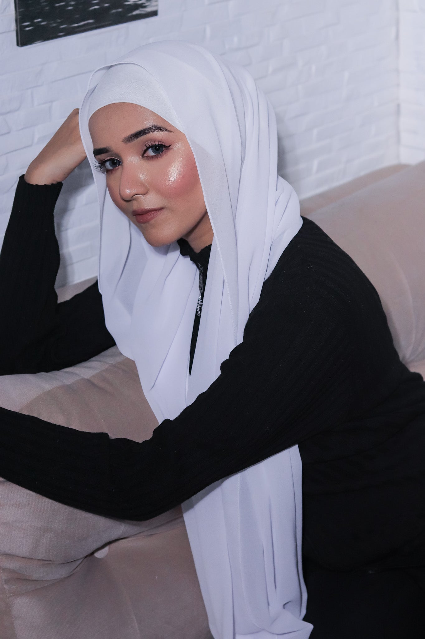 Matching Hijab Set - White