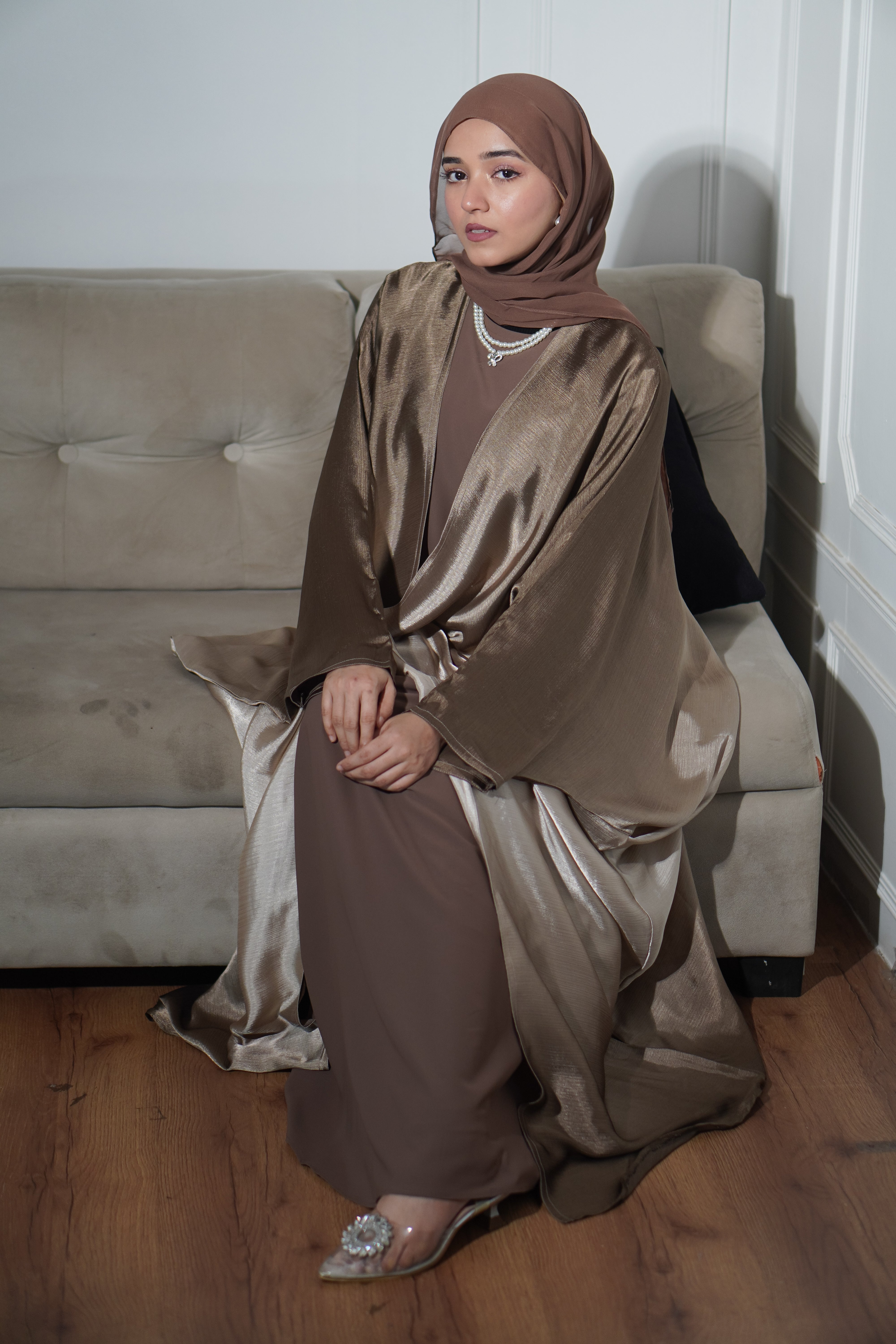 Amelia Ombre Abayah - Rich Bronze