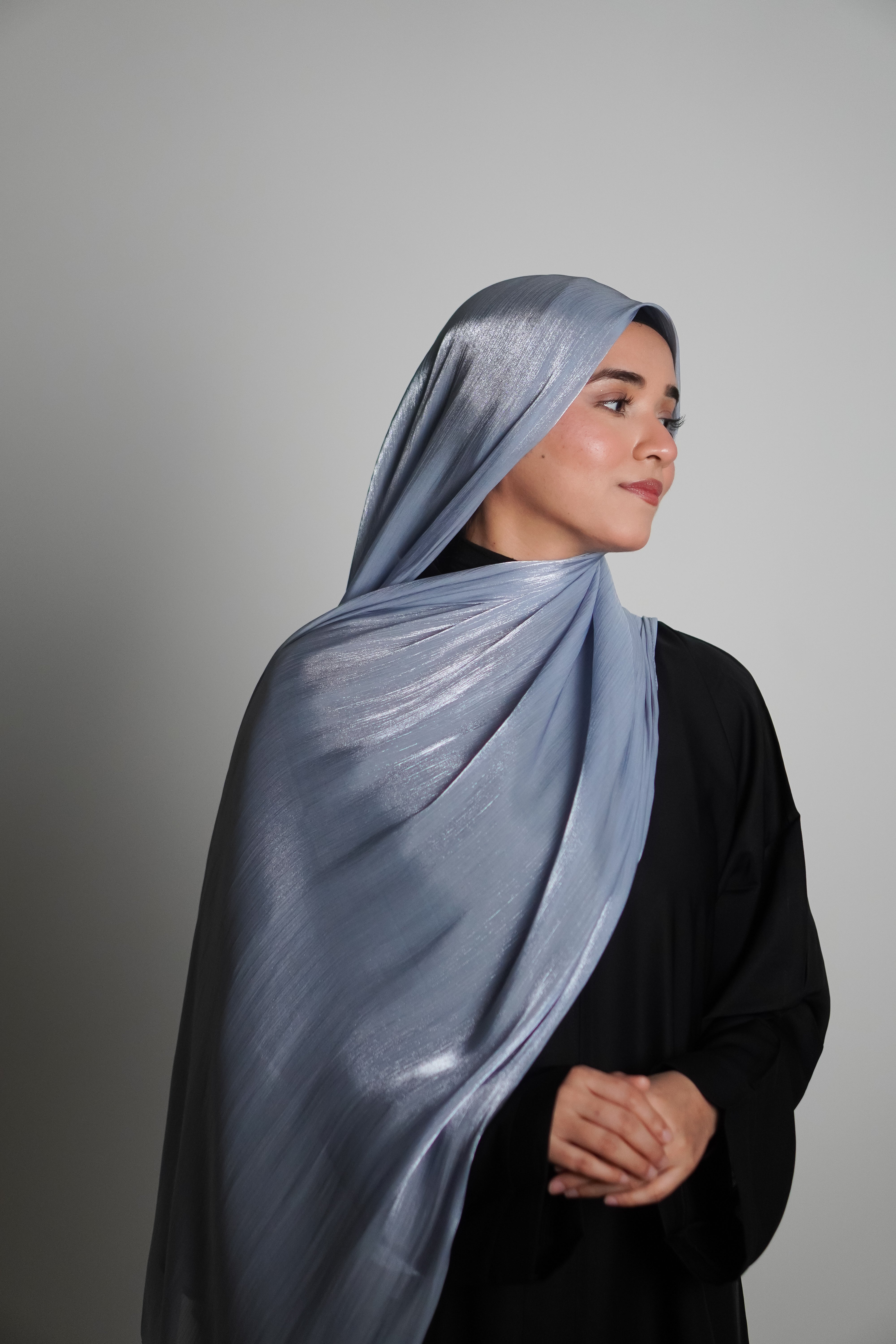 Premium Organza Hijab - Baby Blue