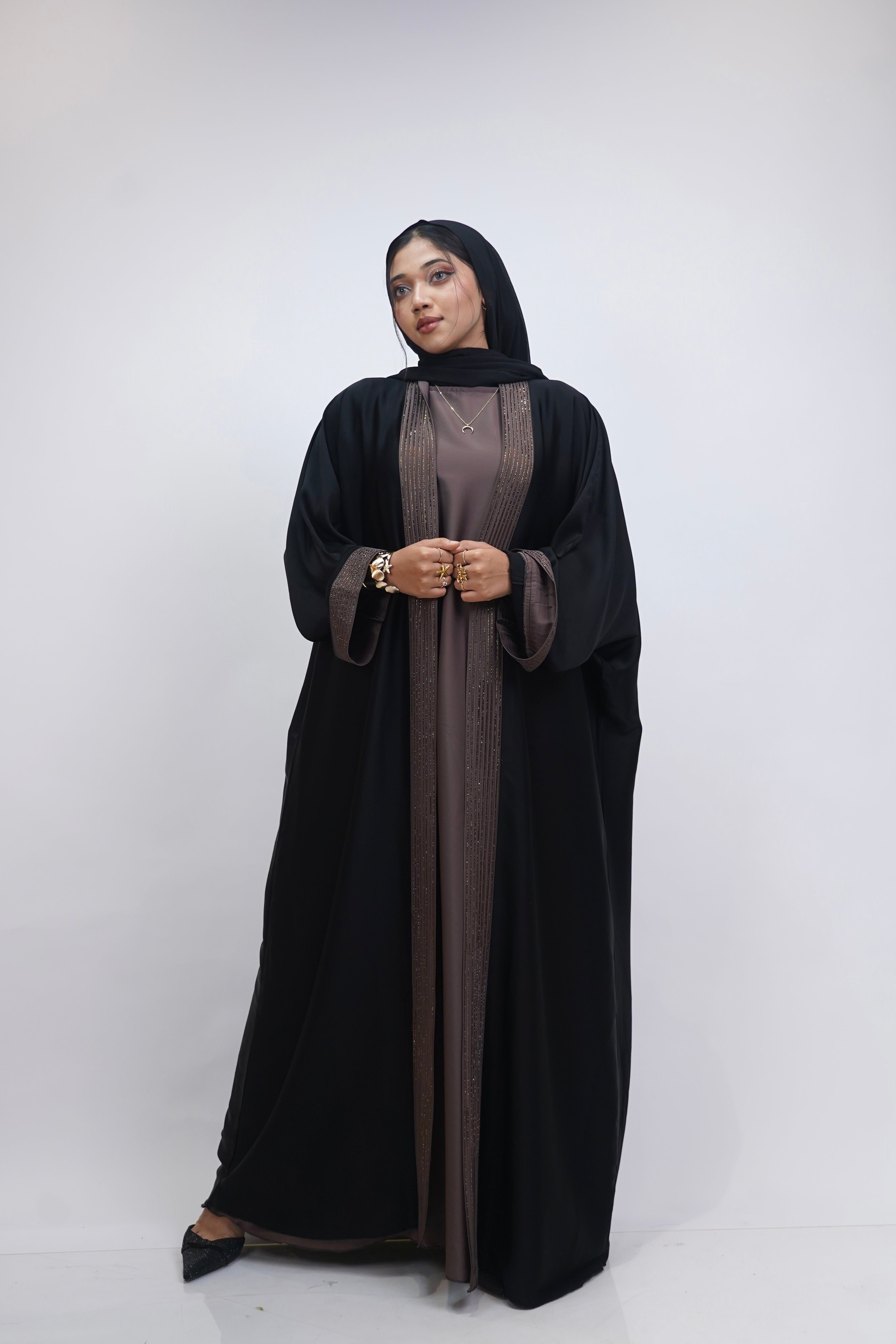 Rayah Brown Stone Abayah