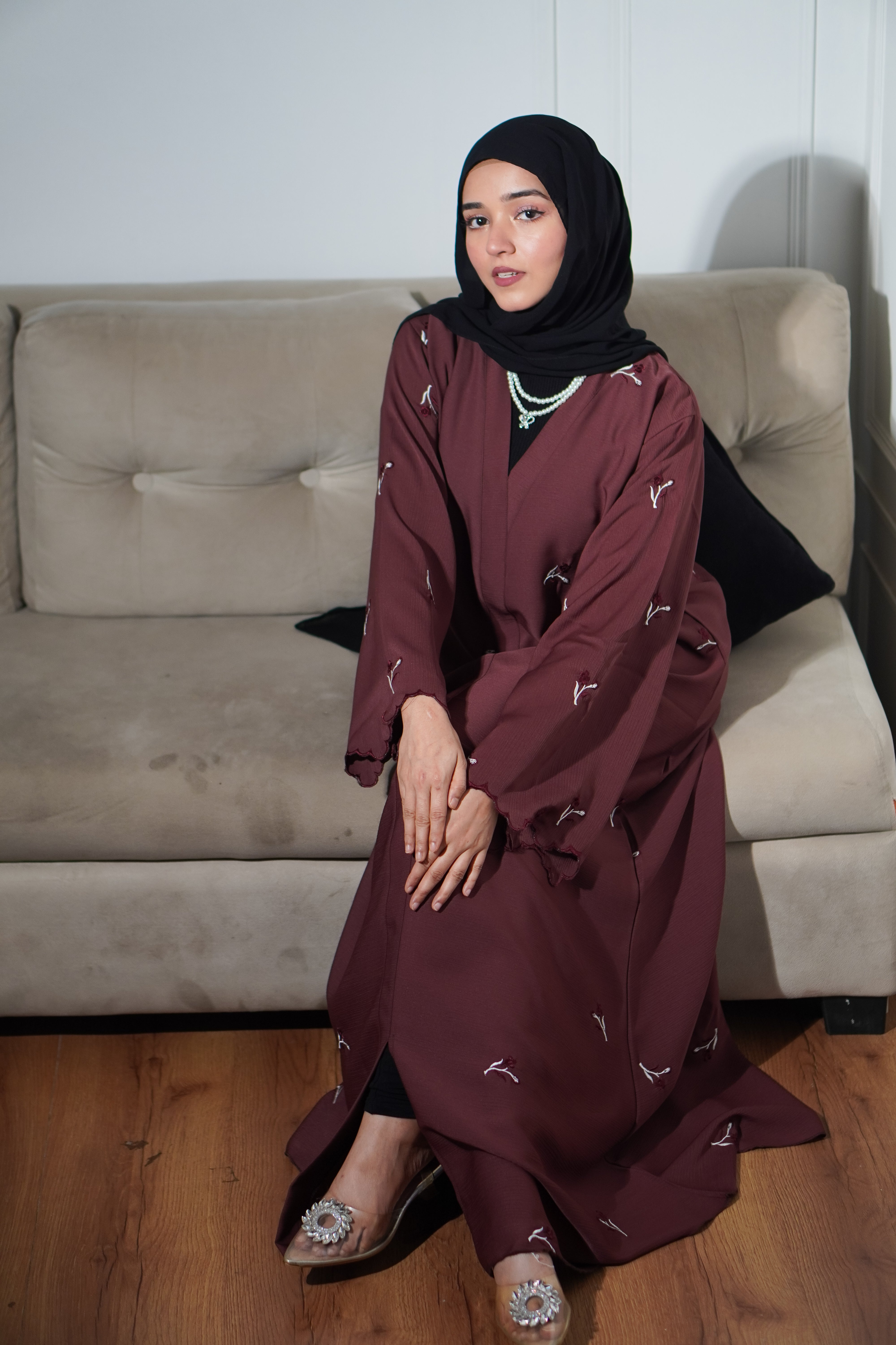 Zam Zam Abayah - Rustic Maroon