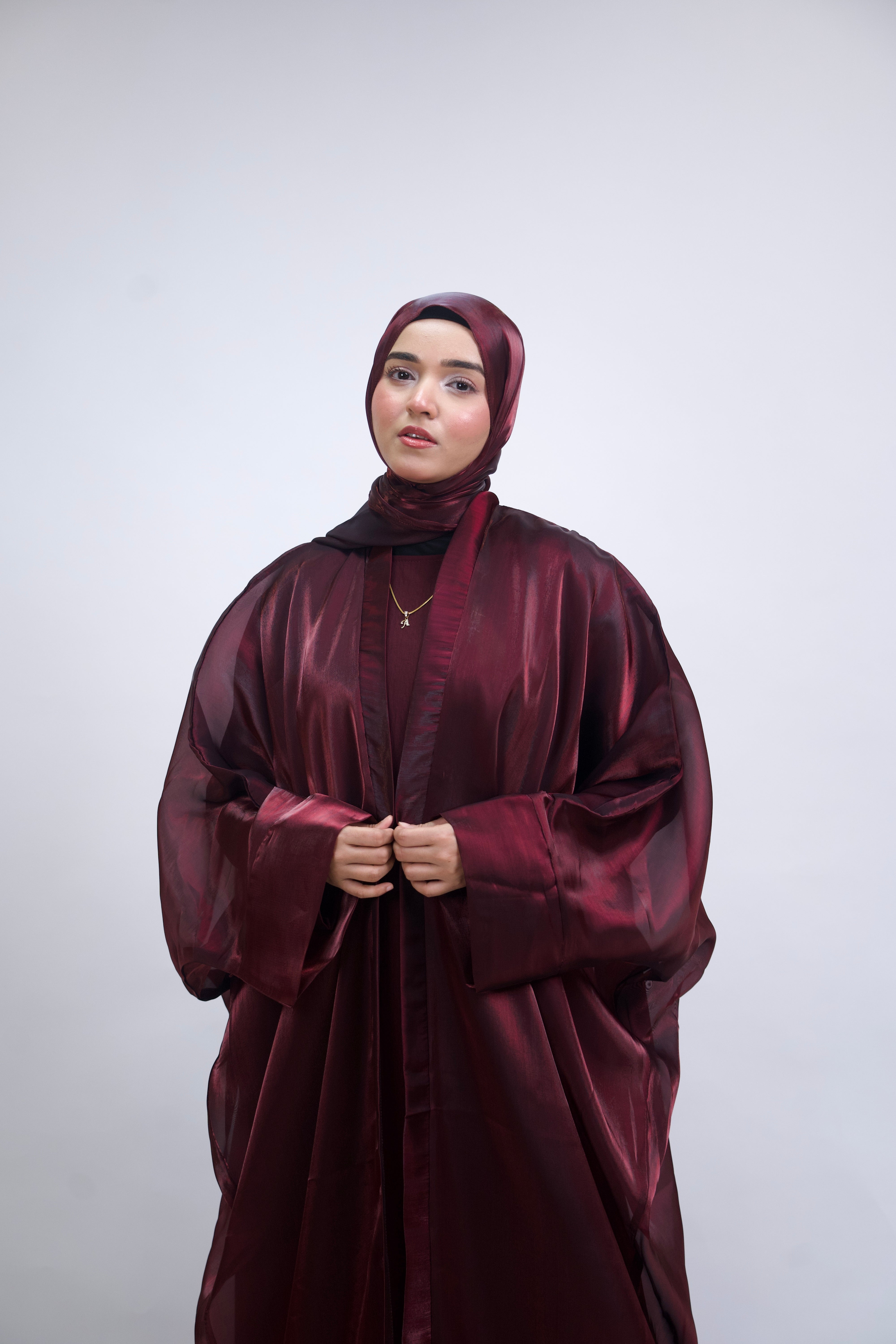 KHALEEJI ABAYAH - CHERRY MAROON