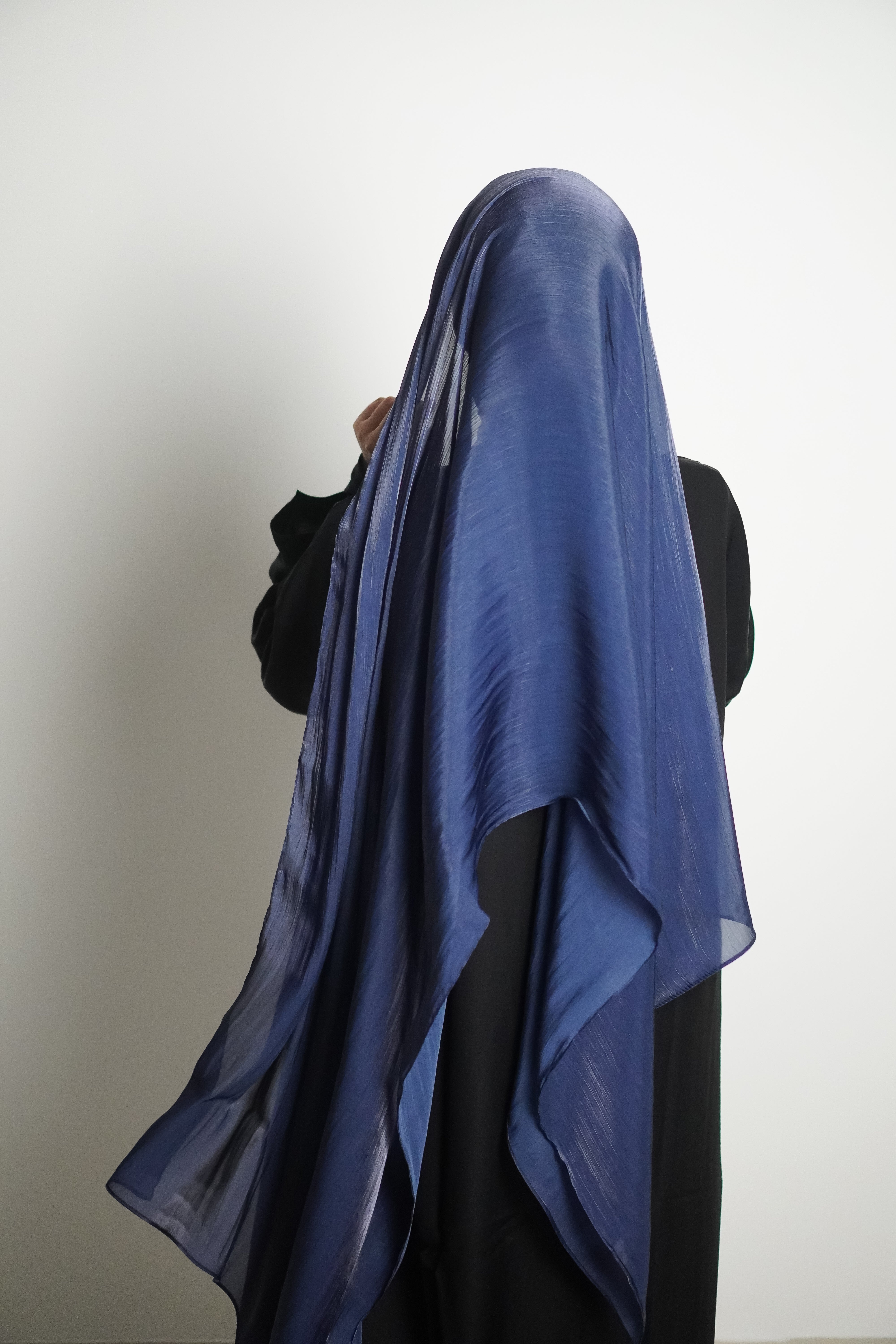 Premium Organza Hijab - Royal Blue