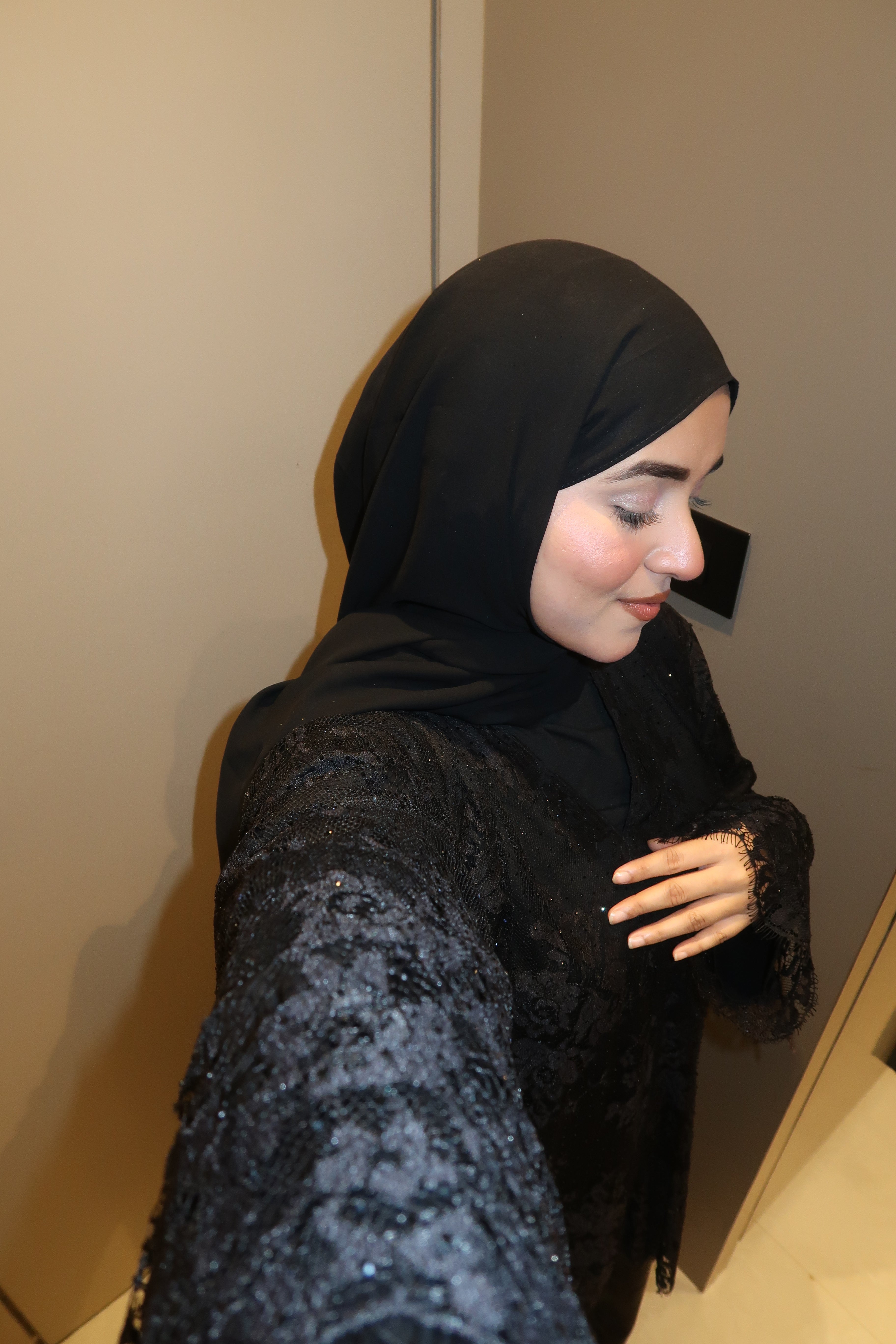 Layali Abayah - Lace Cut Work