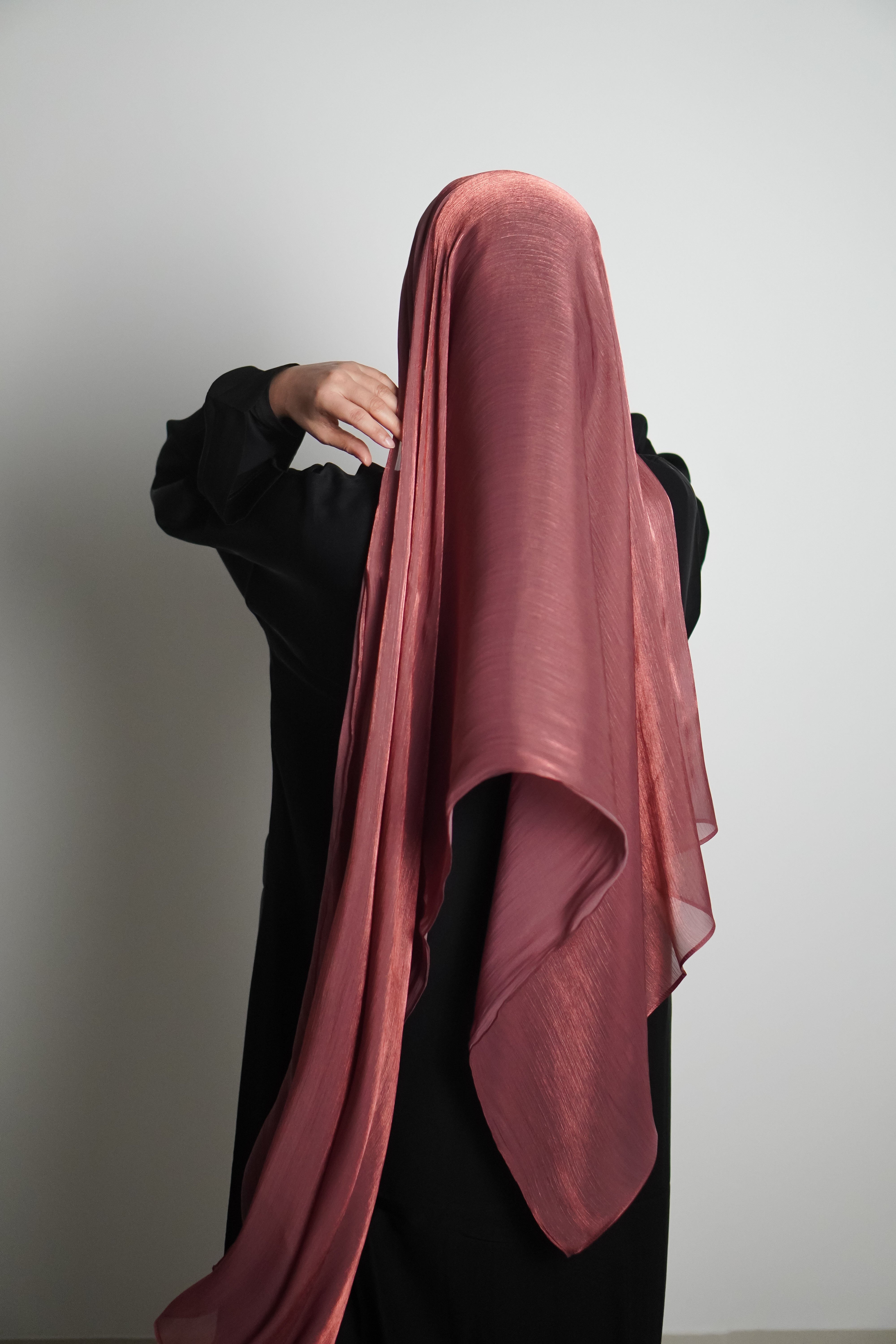 Premium Organza Hijab - Turkish Rose