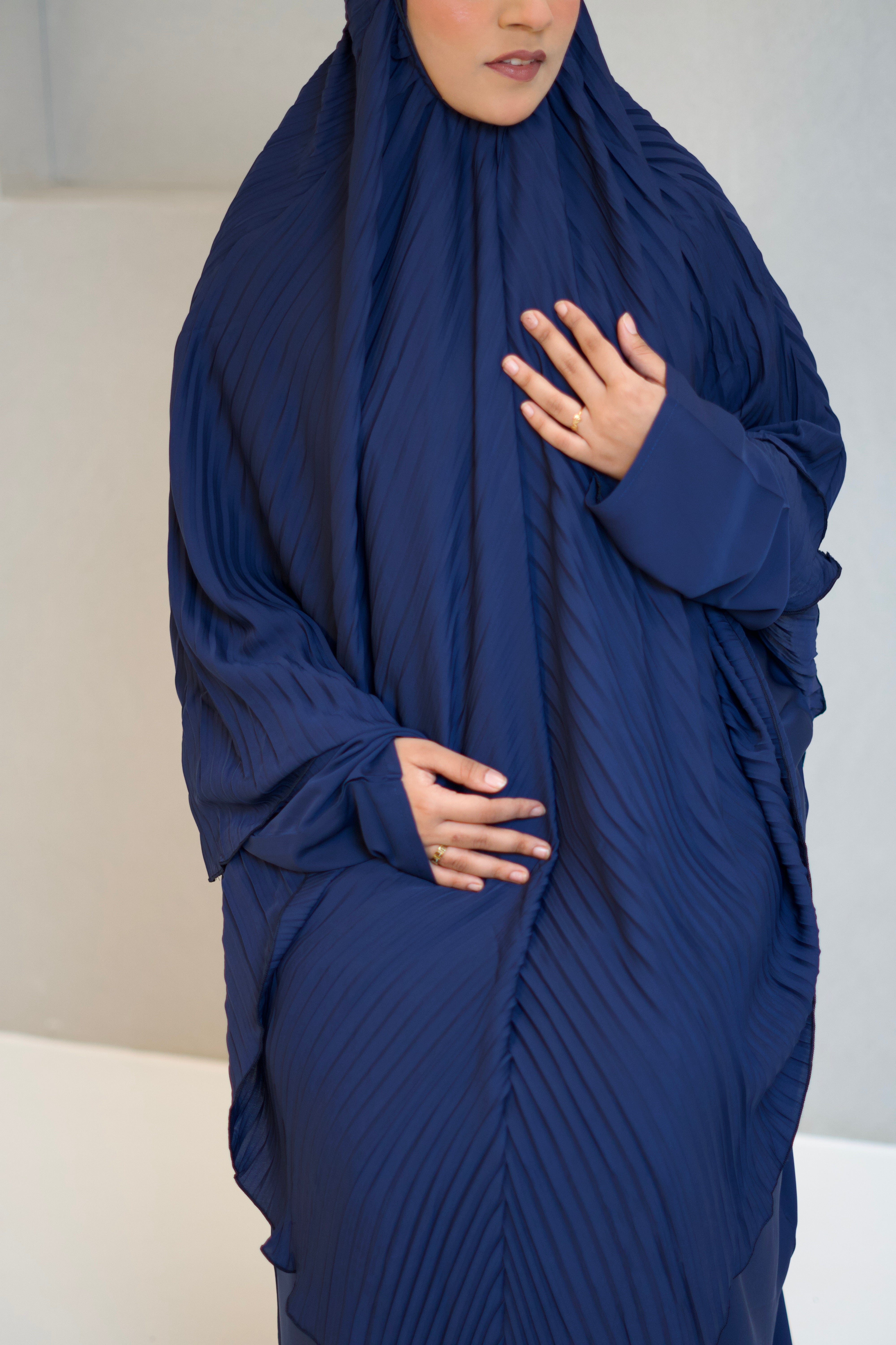 PLEATED KHIMAR SET
